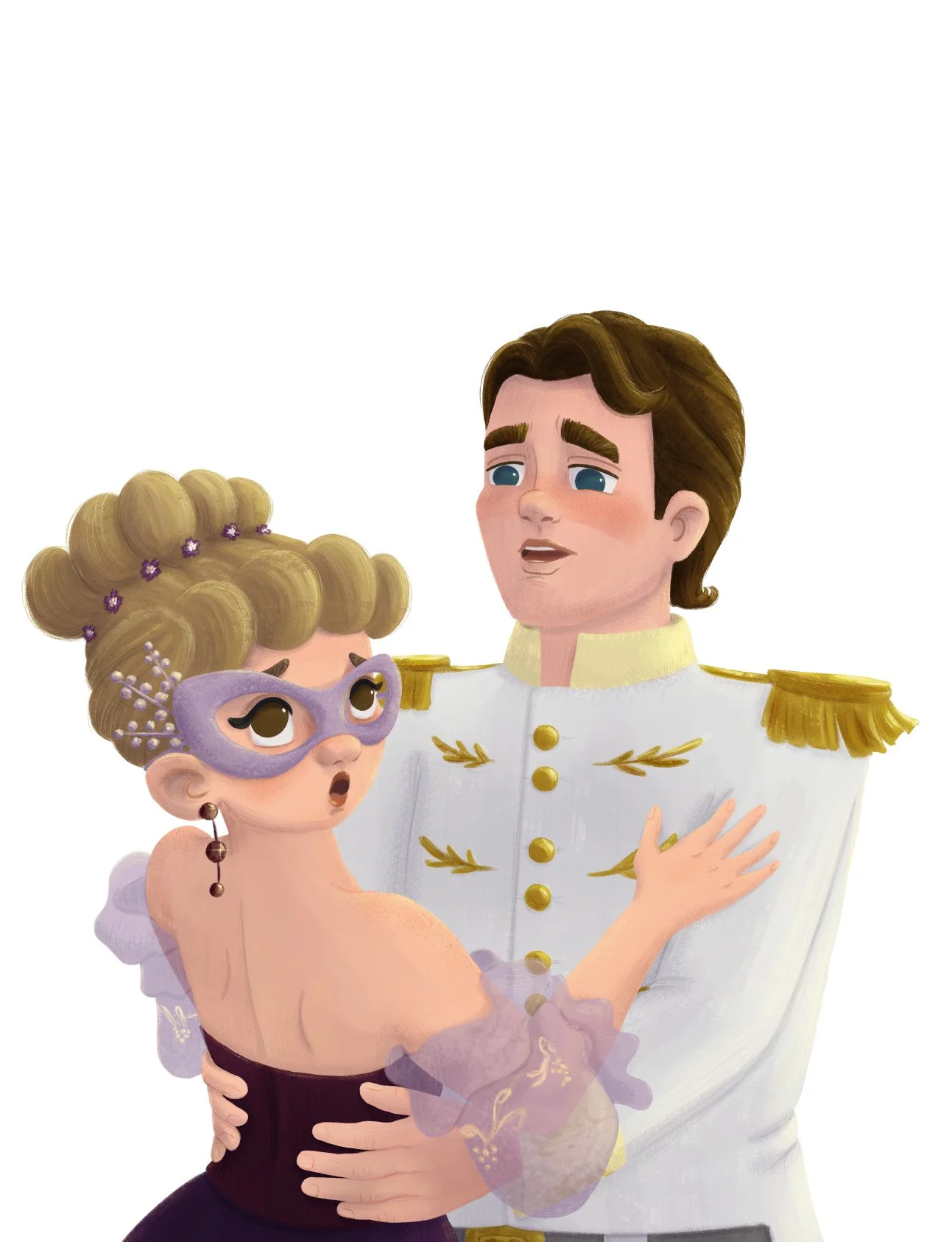 Full page illustration for Picture Book: Cinderella - Story Retelling