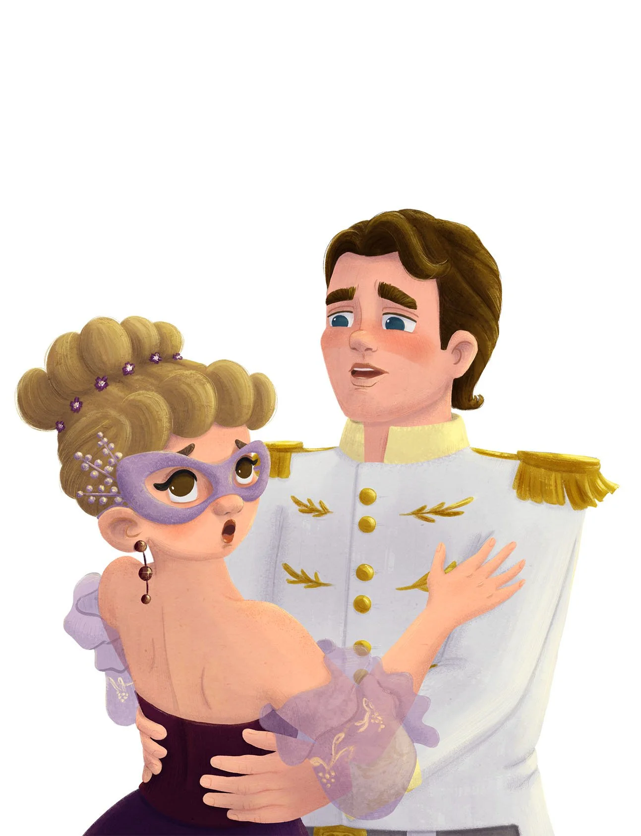 Full page illustration for Picture Book: Cinderella Retelling