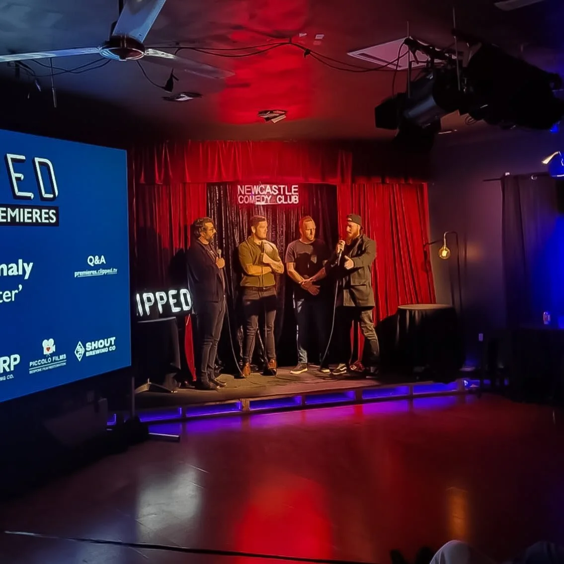 Massive thanks to @clippedtv and the @newcastlecomedyclub for previewing our upcoming film clip release &ldquo;Roller Coaster&rdquo; - coming out 9th August on all platforms and streaming services!!! 
Get excited&hellip; we are!!! 

It was an absolut