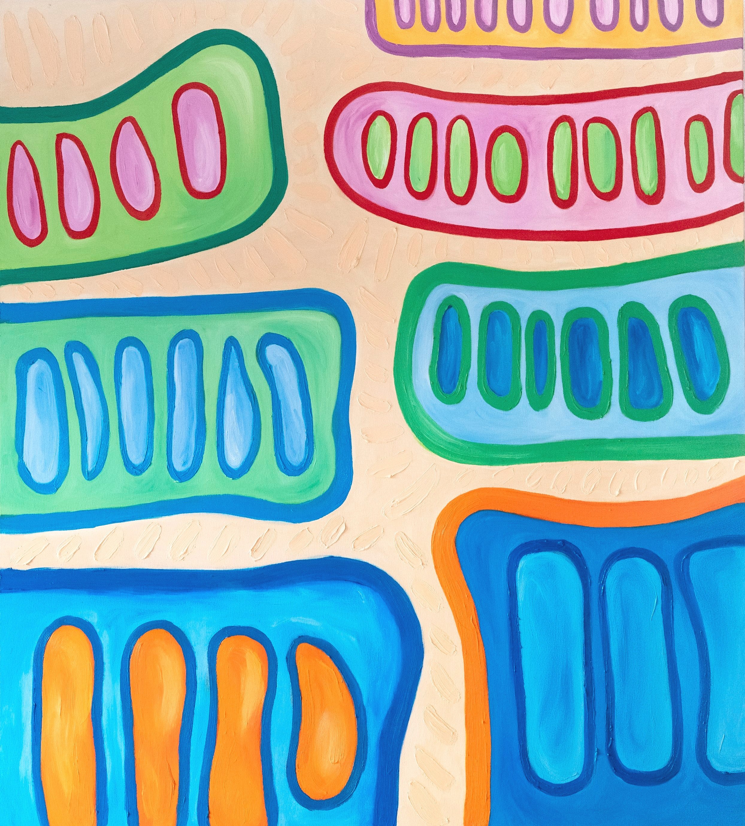 Treading Fields, Acrylic and oil on canvas,
130cm x 145cm x 4cm