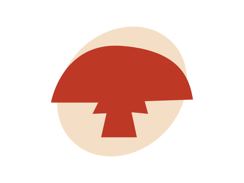 Illustration of a red plant, with a beige background