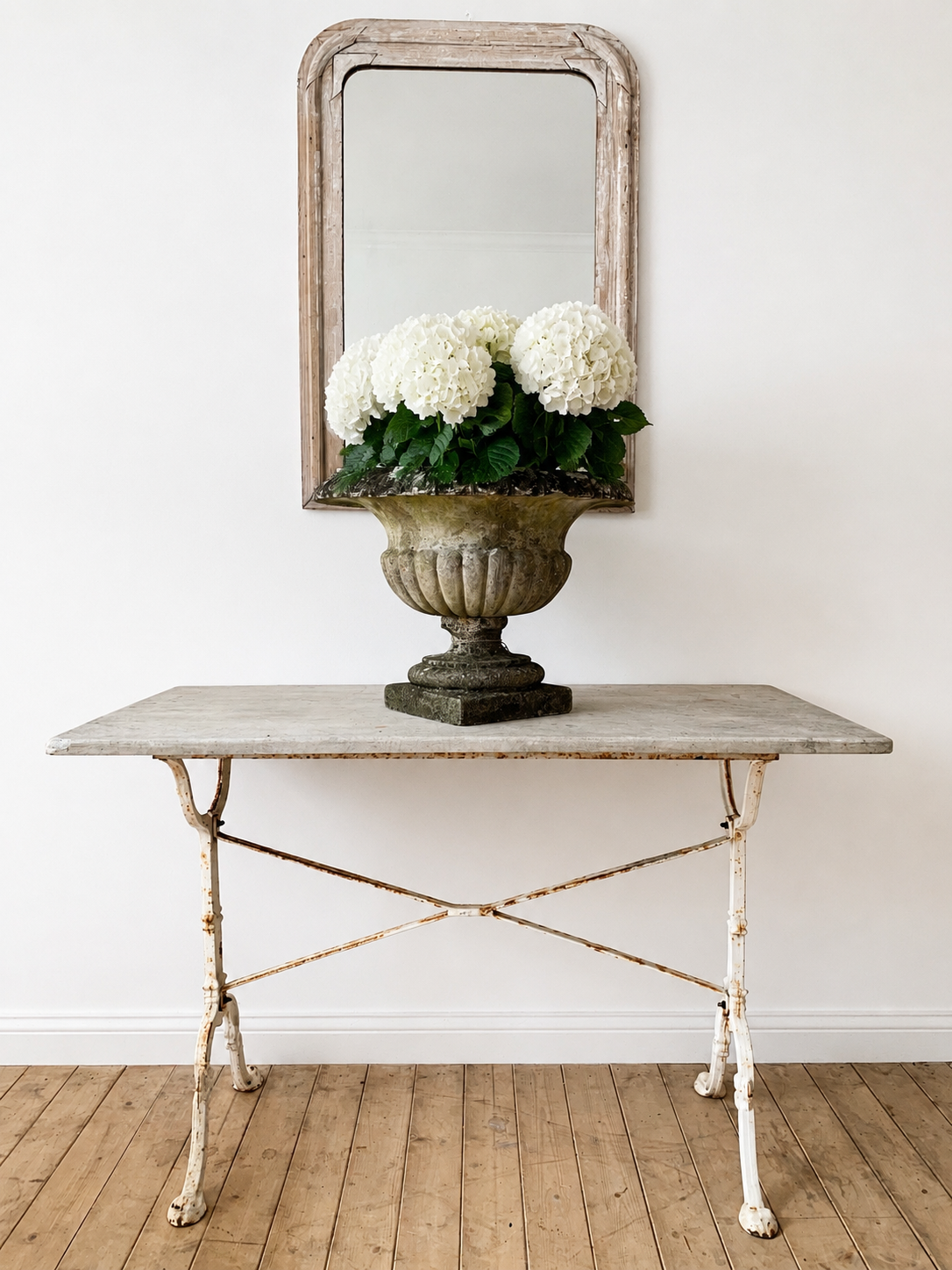 Marble top console table