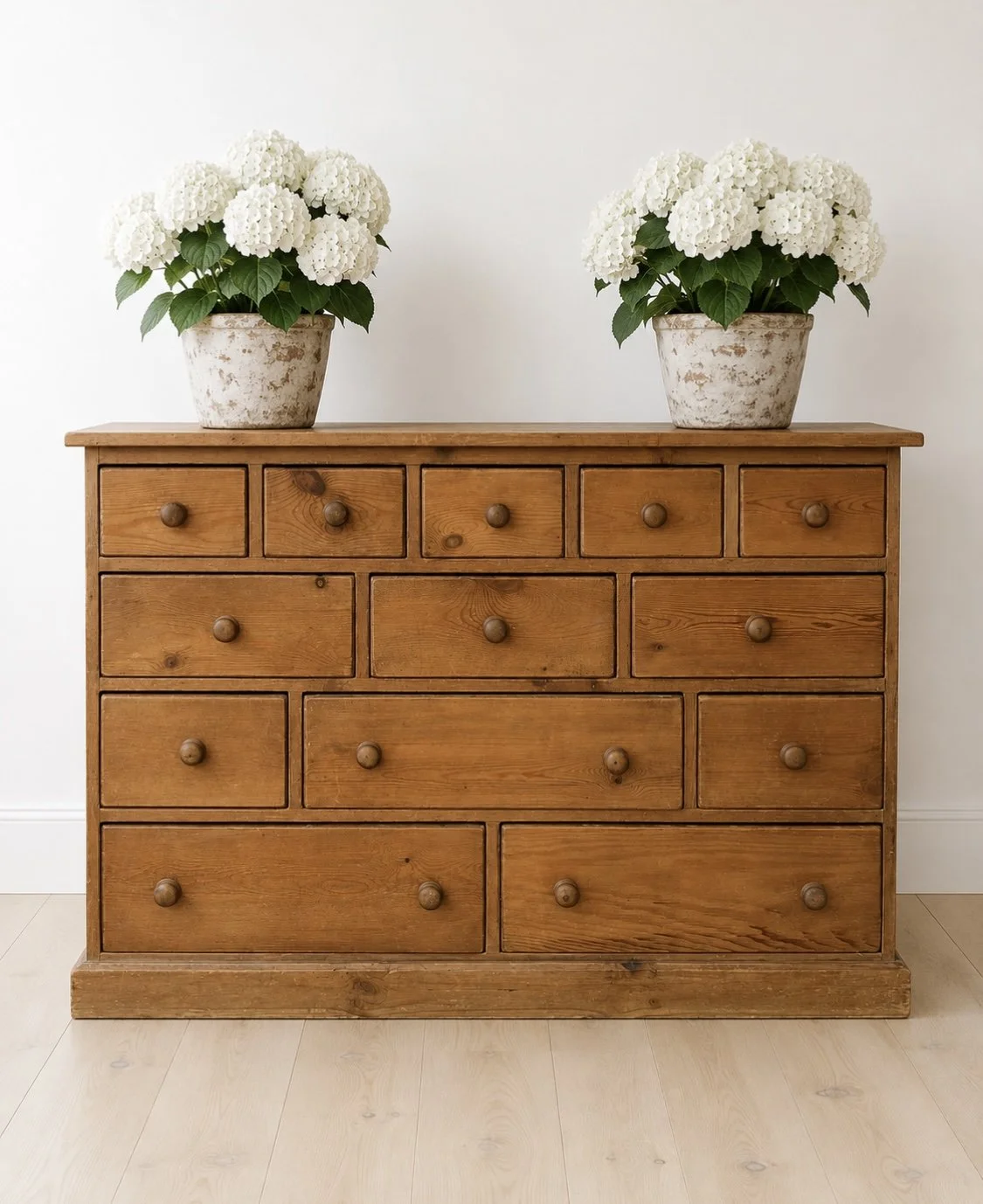 Vintage Pine Bank of Drawers