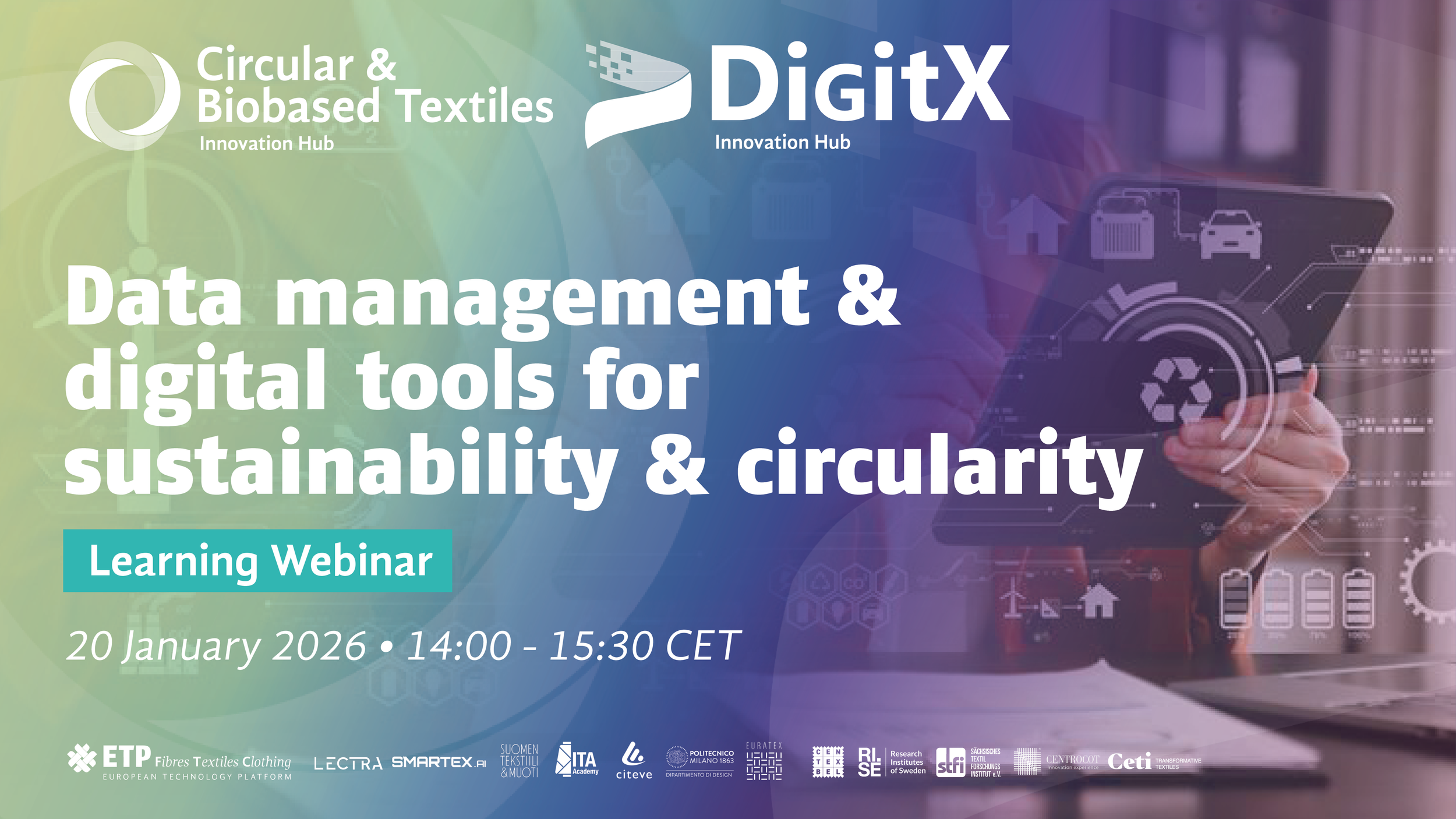 Data management &amp; digital tools for sustainability &amp; circularity