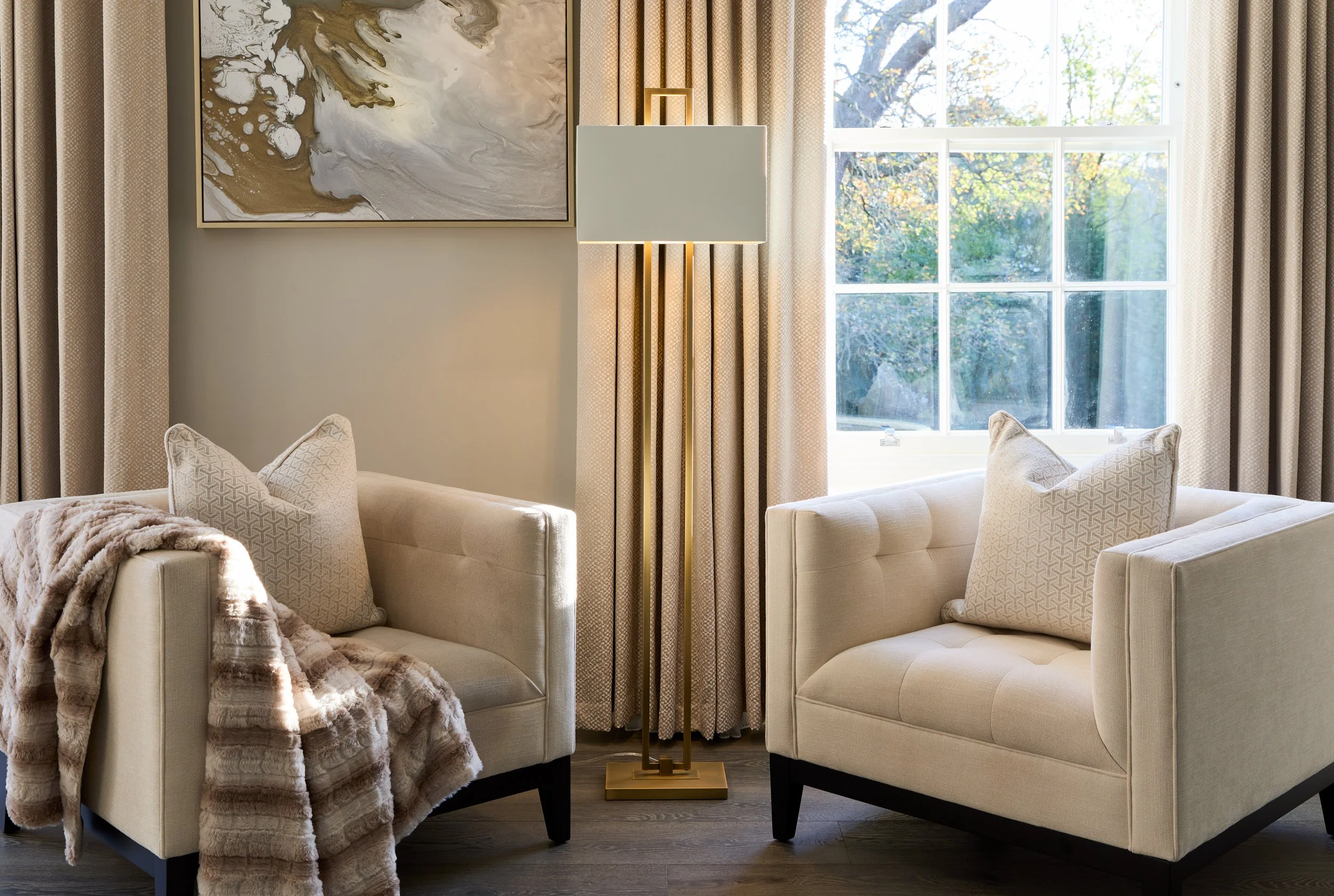 Furnbury Interior Design Burwood Park Surrey Bedroom 4 Chairs