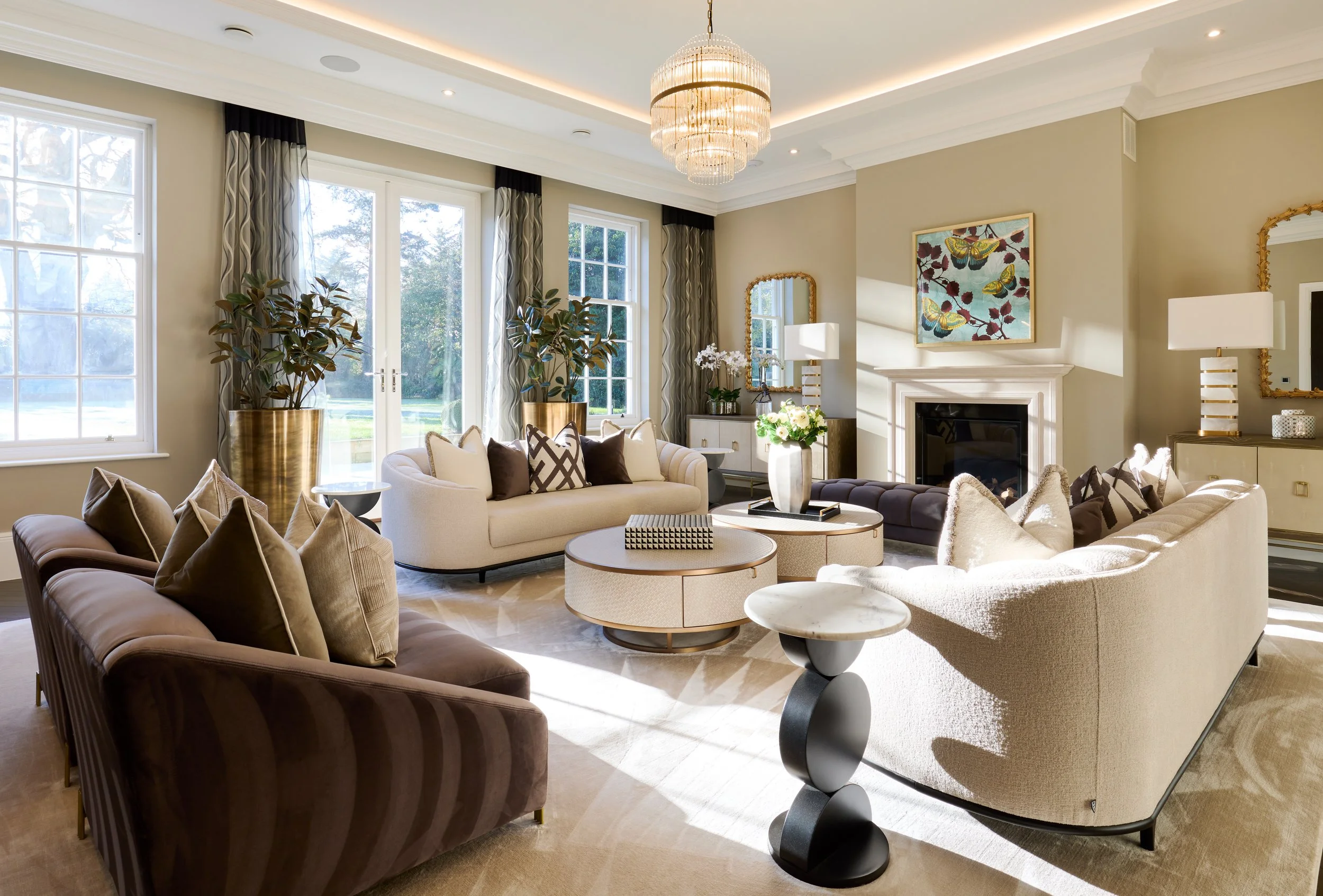 Furnbury Interior Design Burwood Park Surrey Sitting Room Reverse