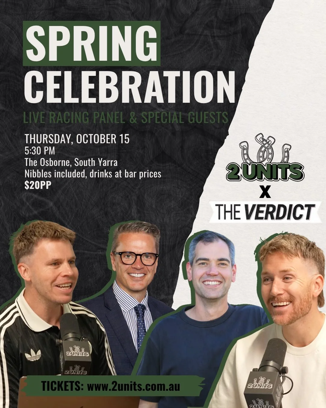 This is gonna be fun. 🐎🎉

Get your tickets now via www.2units.com.au or the link in our bio.