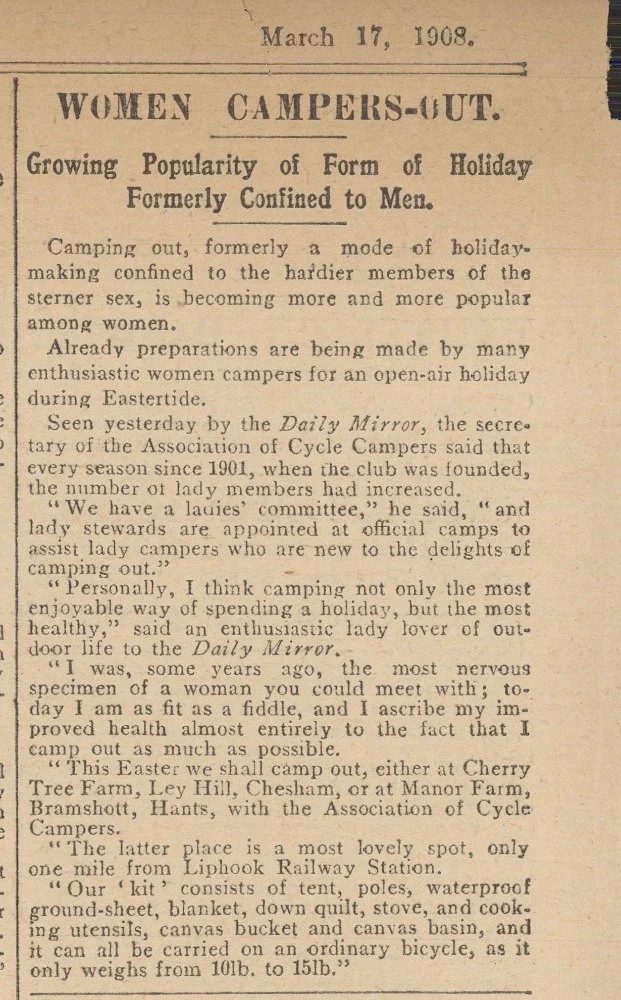 Women Campers in 1908