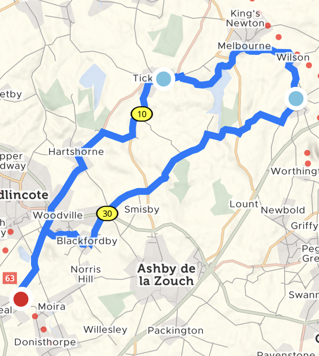 A circular cycle ride from Conkers, with a BCQ(British Cycle Quest)!