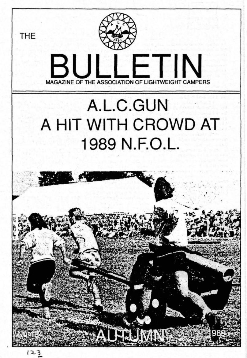 Cover of a magazine titled "The Bulletin" with a photograph of a gun carriage race