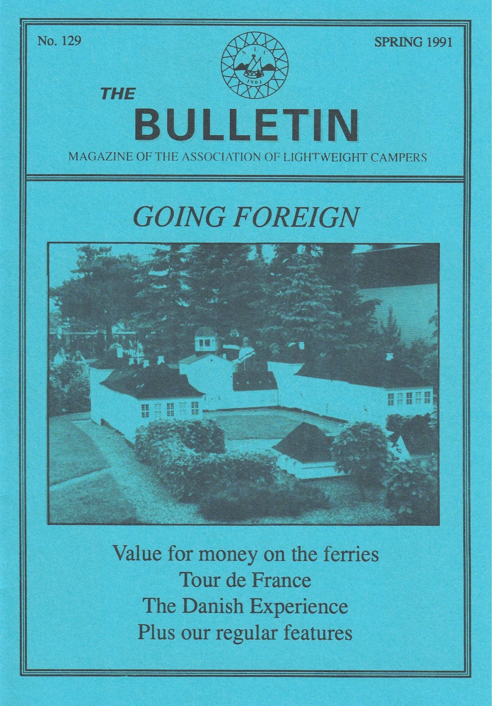 Cover page of a magazine titled "The Bulletin" from Spring , featuring a photograph of a royal palace in Denmark made of Lego