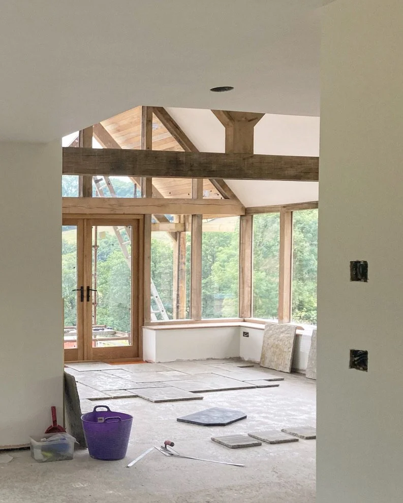 Limestone flooring, oak framing near welshpool, shrewsbury, oswestry, machynlleth.