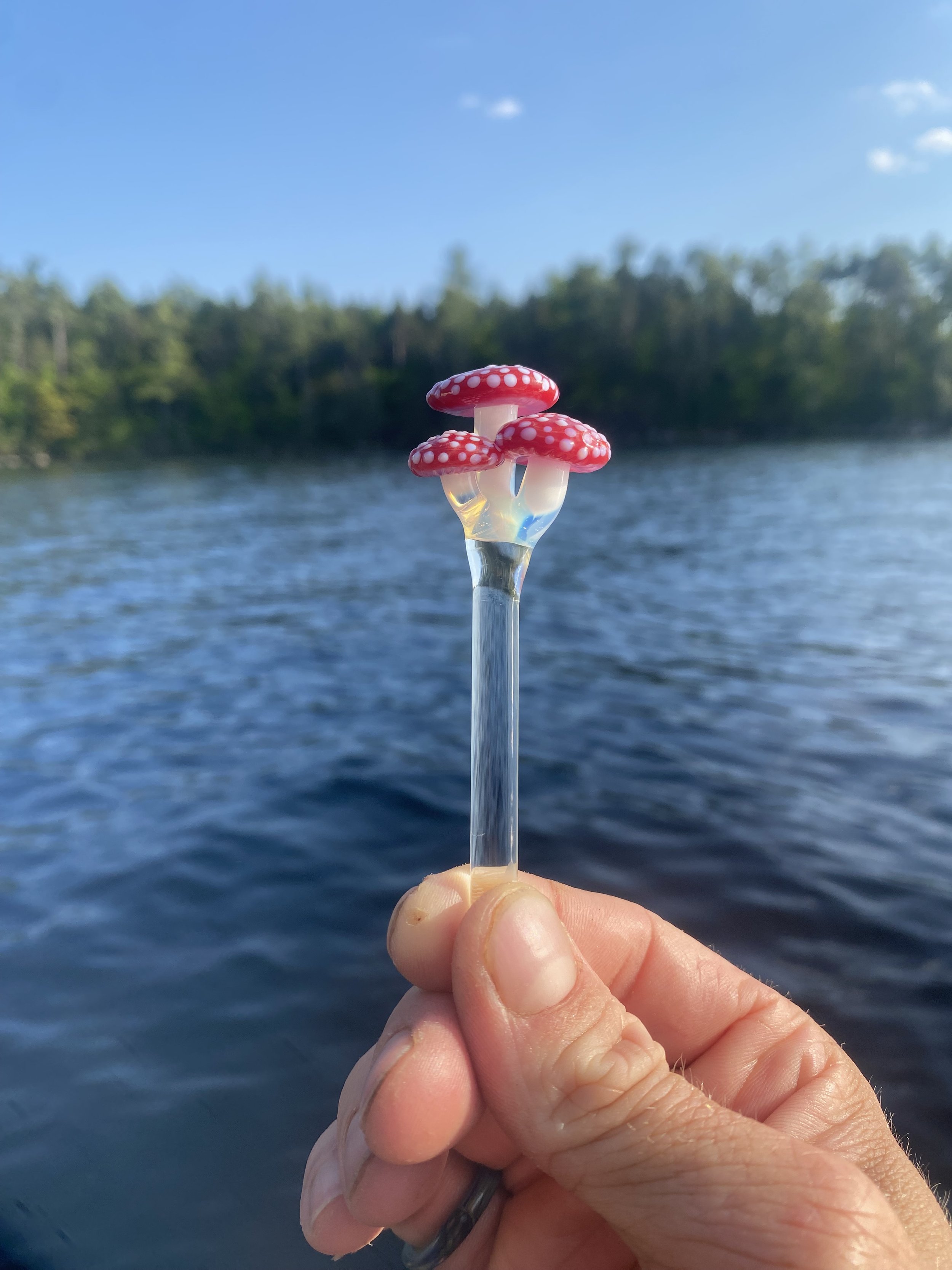 Red Amanita Plant Stake