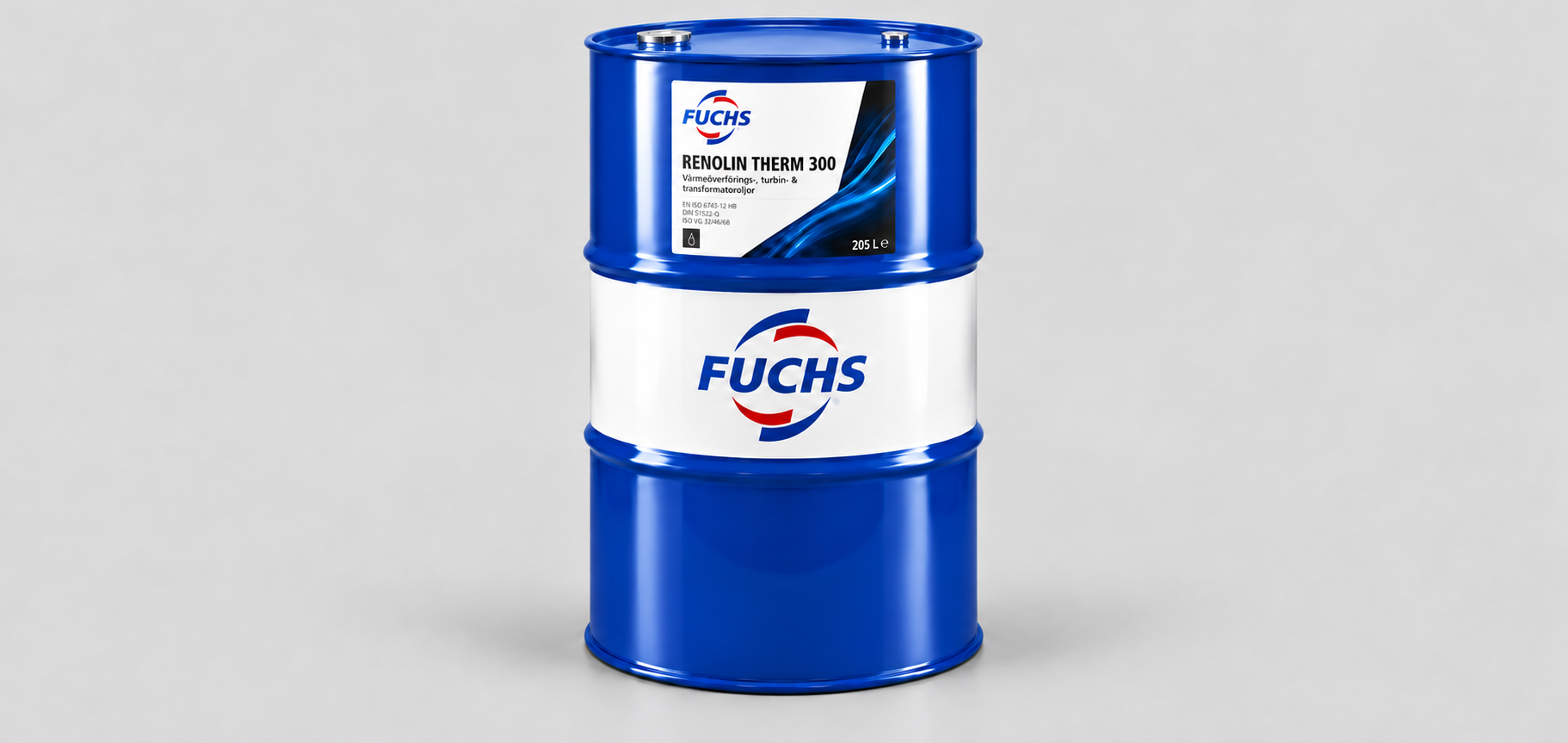 FUCHS RENOLIN THERM 300 värmeöverföringsolja i 205-litersfat.