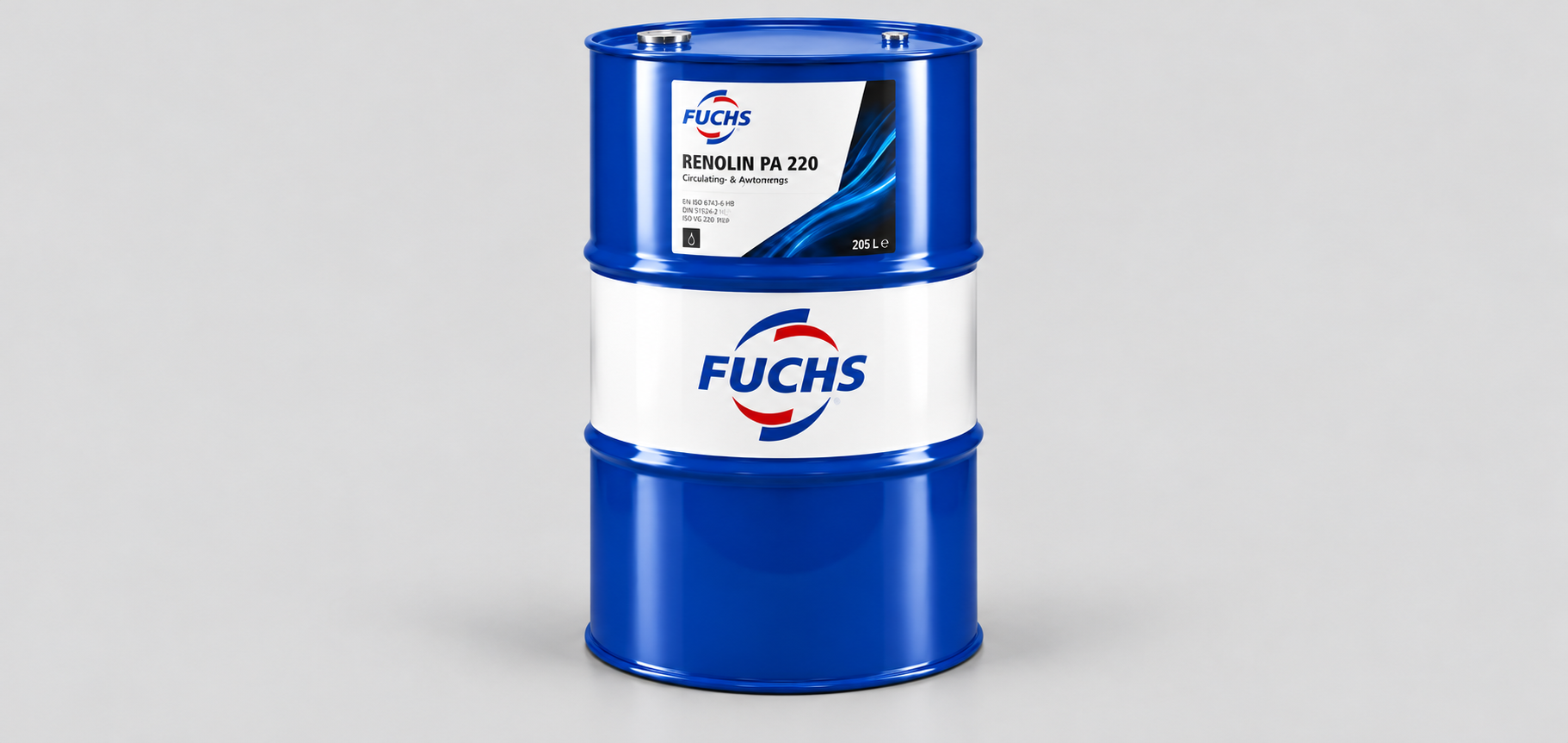 FUCHS RENOLIN PA 220 cirkulationsolja i 205-litersfat.
