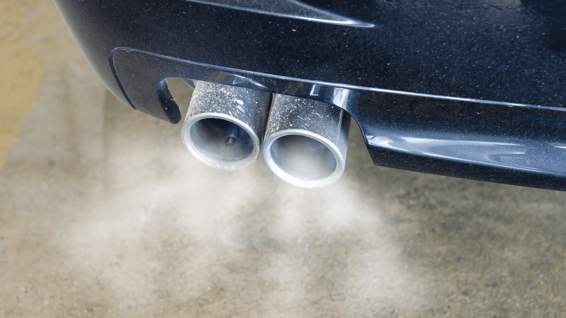 Photo of a vehicle's exhaust pipes