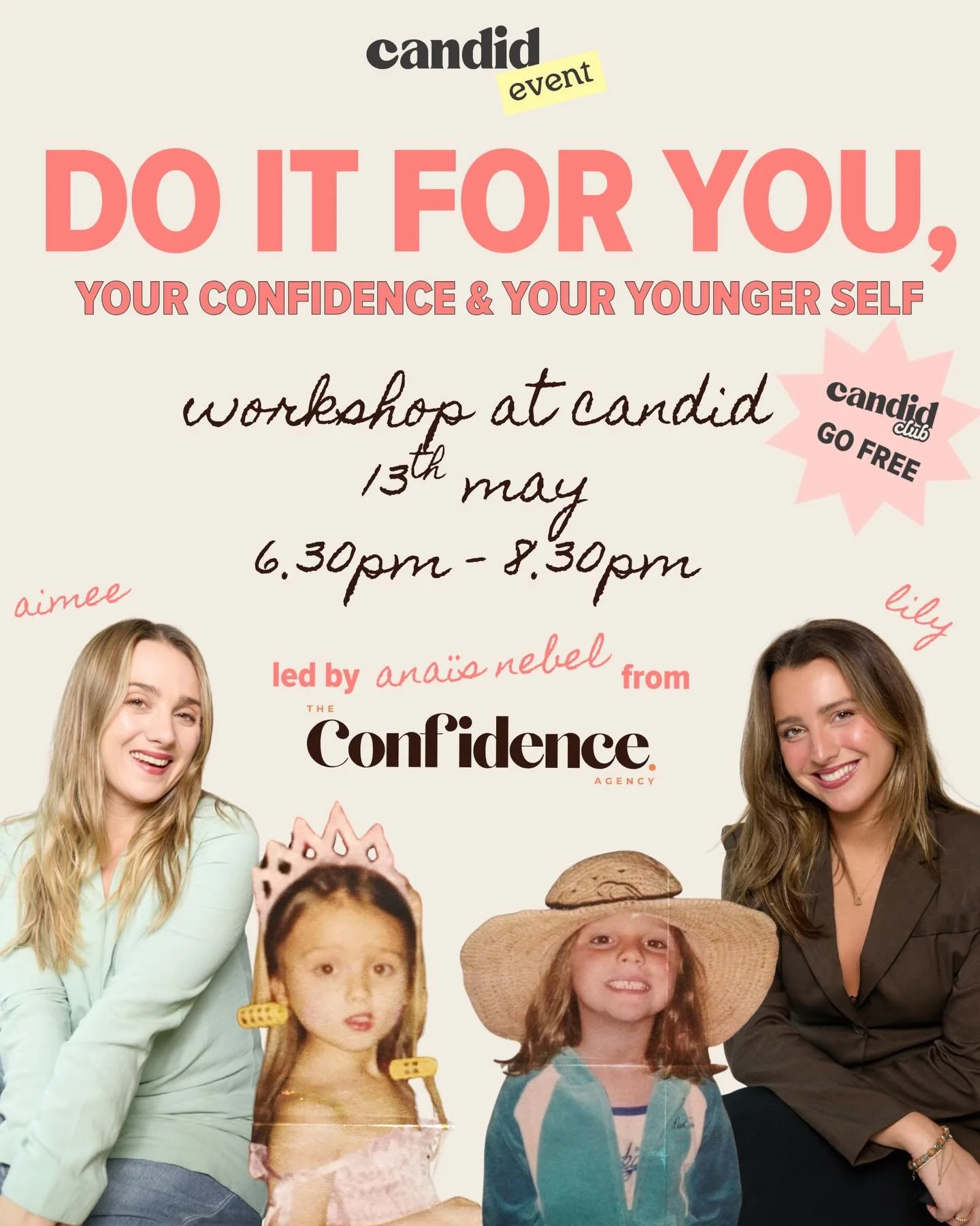 confidence isn&rsquo;t something you build. it&rsquo;s something you remember.

we&rsquo;re so excited to announce our next workshop at the studio: 

do it for you, your confidence + the younger self.

led by @anais_ne founder of @theconfidenceagency