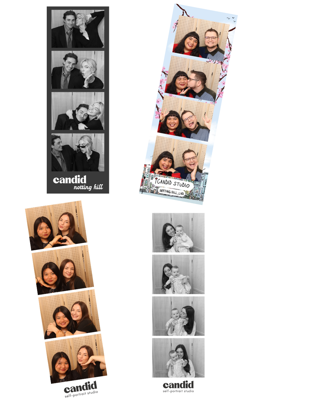 Notting Hill photoshoot, self portrait photography London, retro photo booth aesthetic, candid portrait photography, film-inspired photoshoot, vintage London photography, Notting Hill aesthetic, London content shoot.