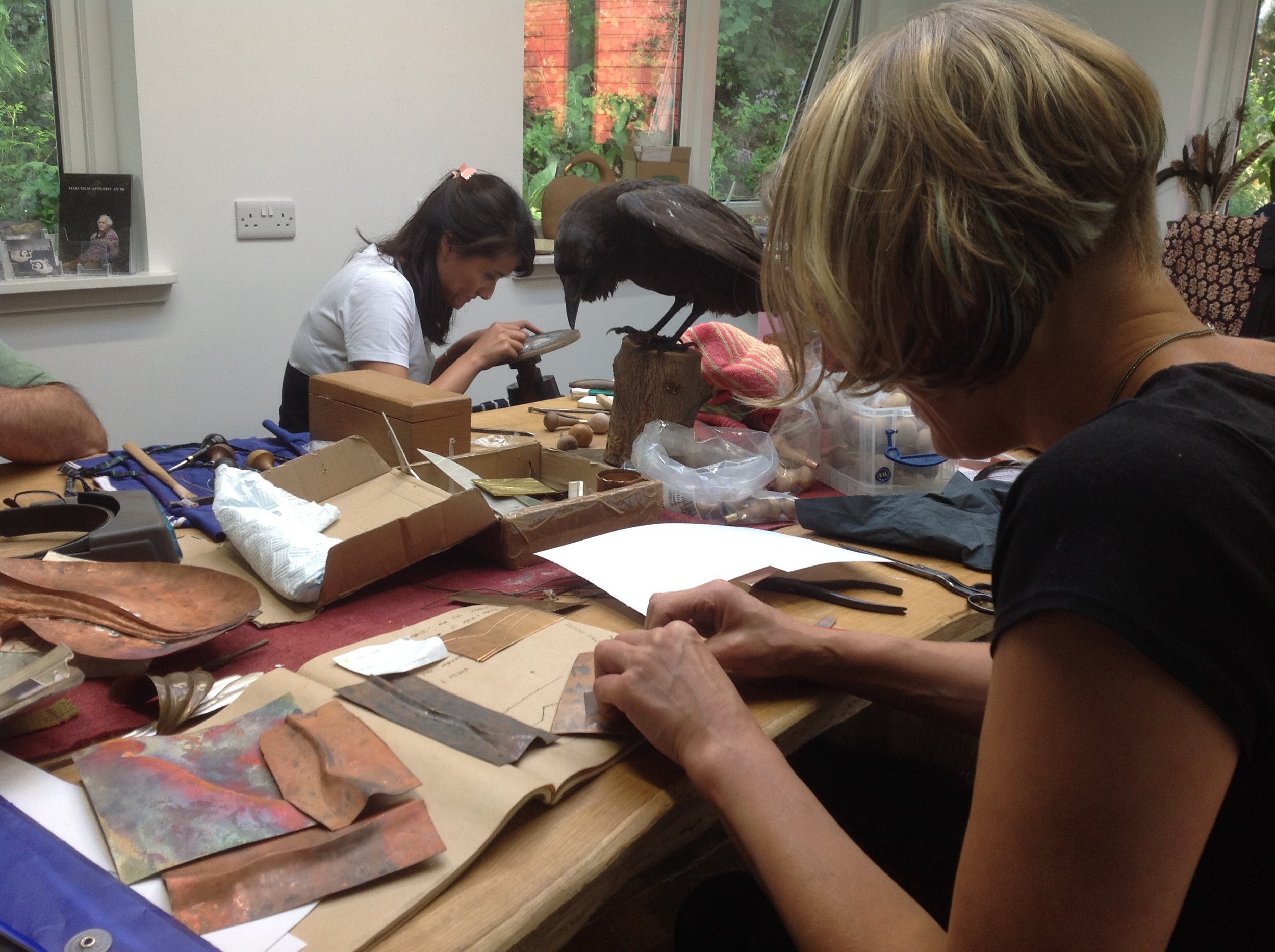 Rauni Higson and Nan Nan Liu working at Malcolm Appleby's Silver Symposium 2016.jpg