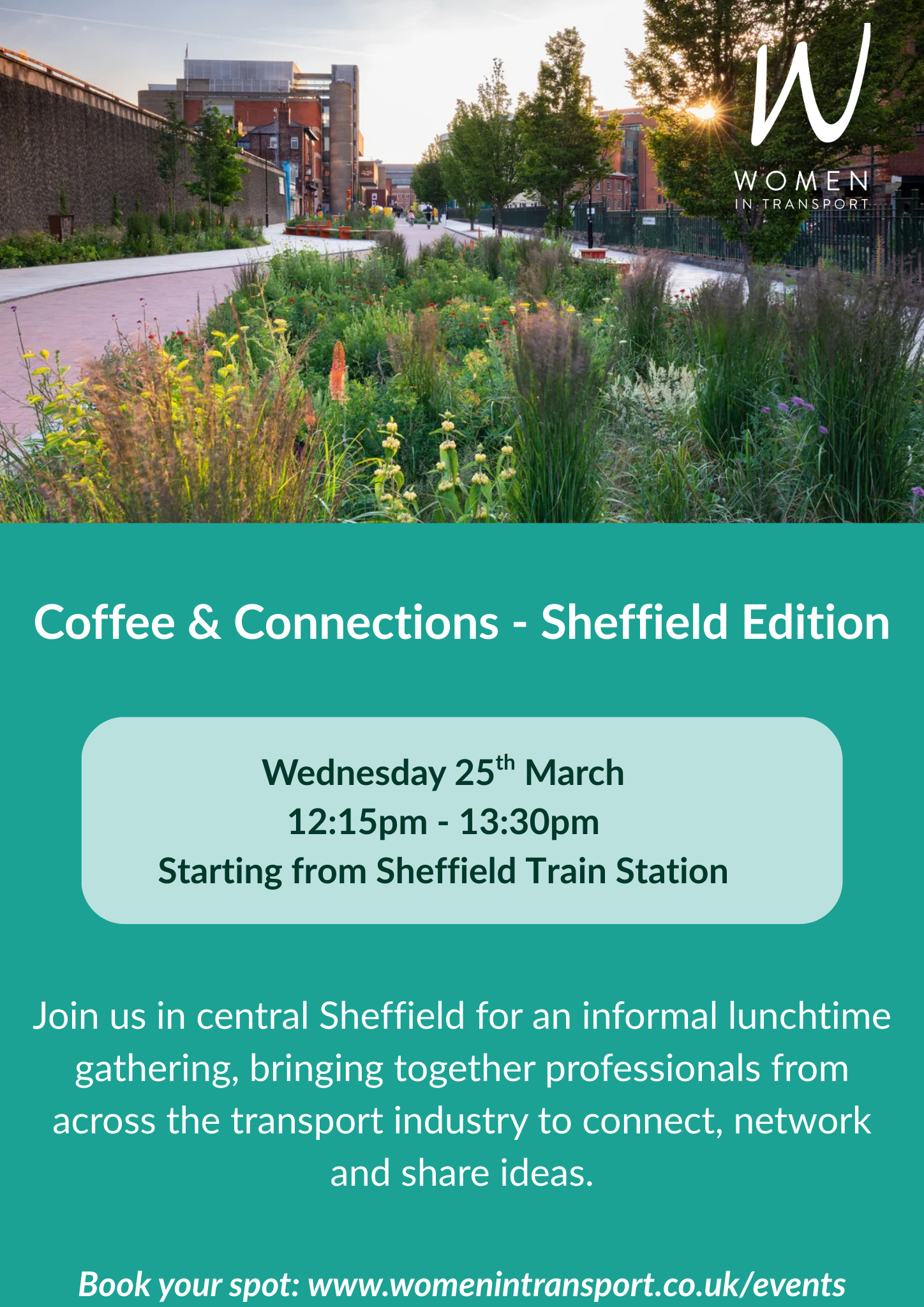 Women in Transport Yorkshire Hub: Coffee Connections – Sheffield, March 2026