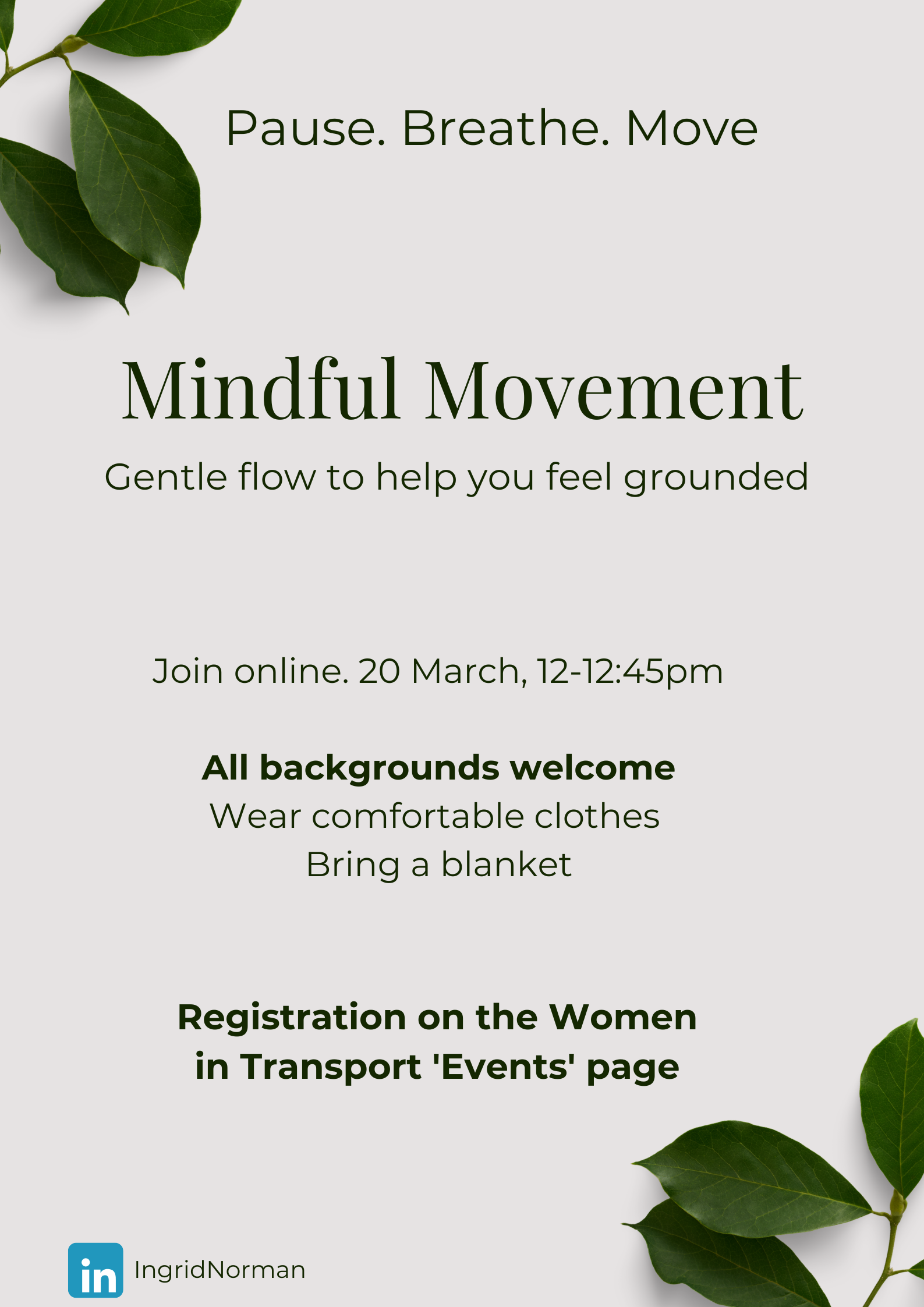 Mindful Movement with Ingrid Norman