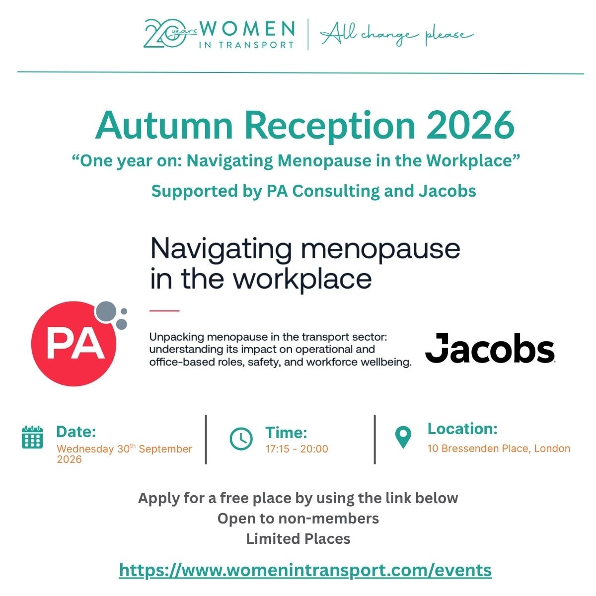 Autumn Reception: One year on - Navigating Menopause in the Workplace