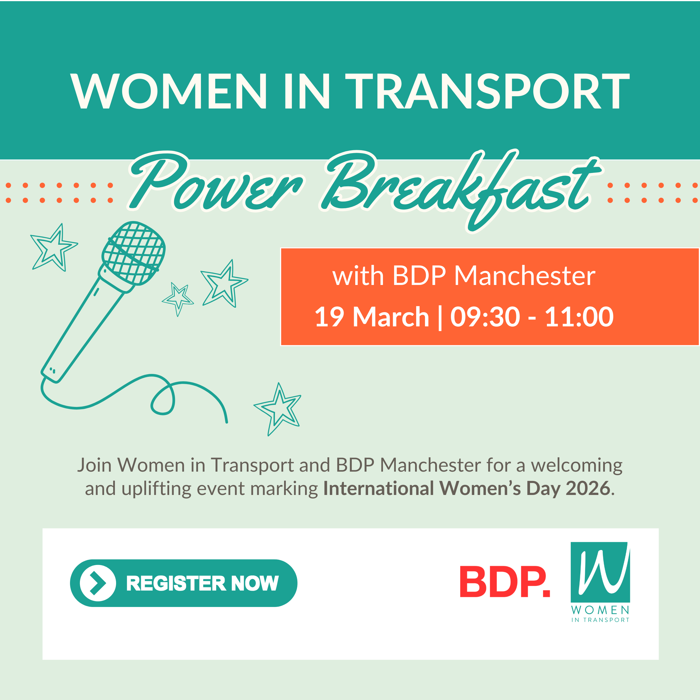 Women in Transport Power Breakfast - International Women's Day 2026