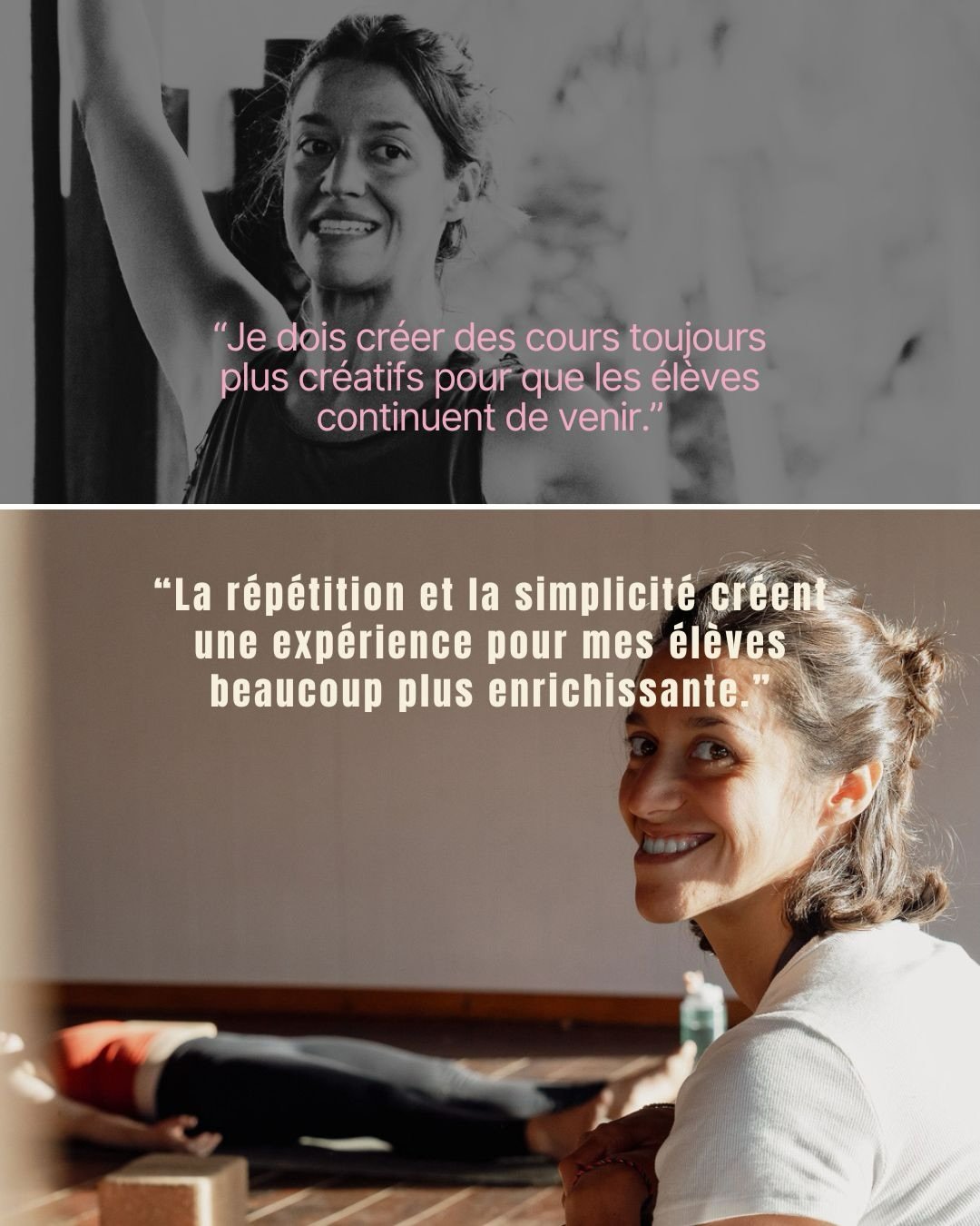L&rsquo;histoire que tu te racontes quand tu as des doutes sur notre m&eacute;tier de prof de yoga,
&ccedil;a ressemblera plus du tout &agrave; ce que tu te diras dans 5 ans &hellip;

Et heureusement !

Tu &eacute;volues,
ton enseignement aussi.
Tu d