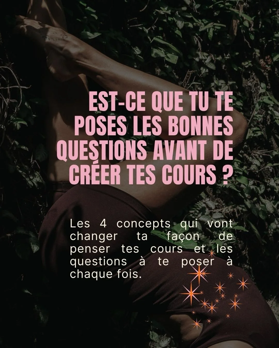 Est-ce que tu te poses les bonnes questions avant de cr&eacute;er tes cours ?

Par quelle porte tu entres ?
Pourquoi celle-l&agrave; ? 
Est-ce que tu es capable de tenir cette intention jusqu&rsquo;au Savasana ?

En 11 ans j&rsquo;ai observ&eacute; q