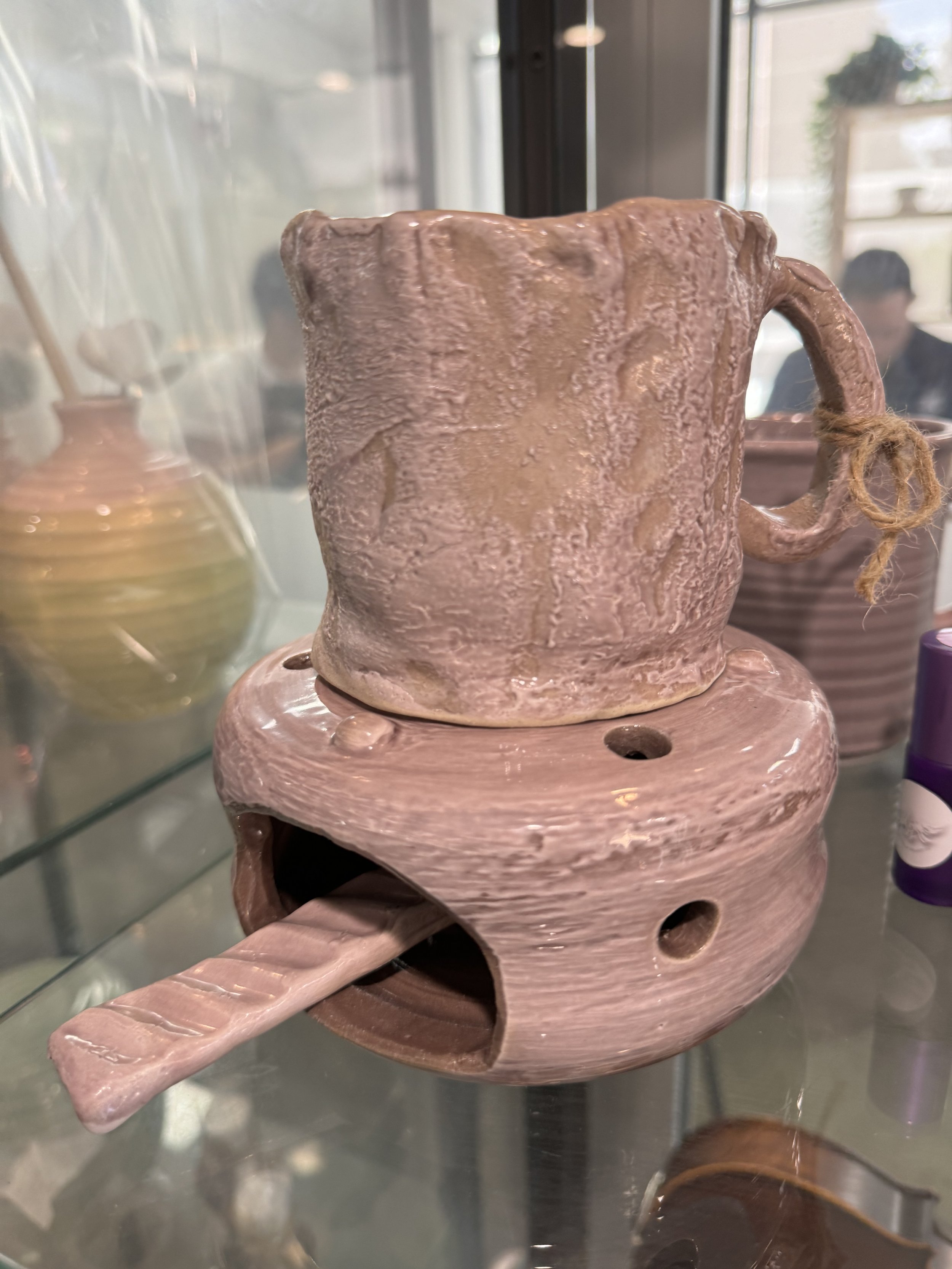 Handcrafted Pottery Pink Warmer