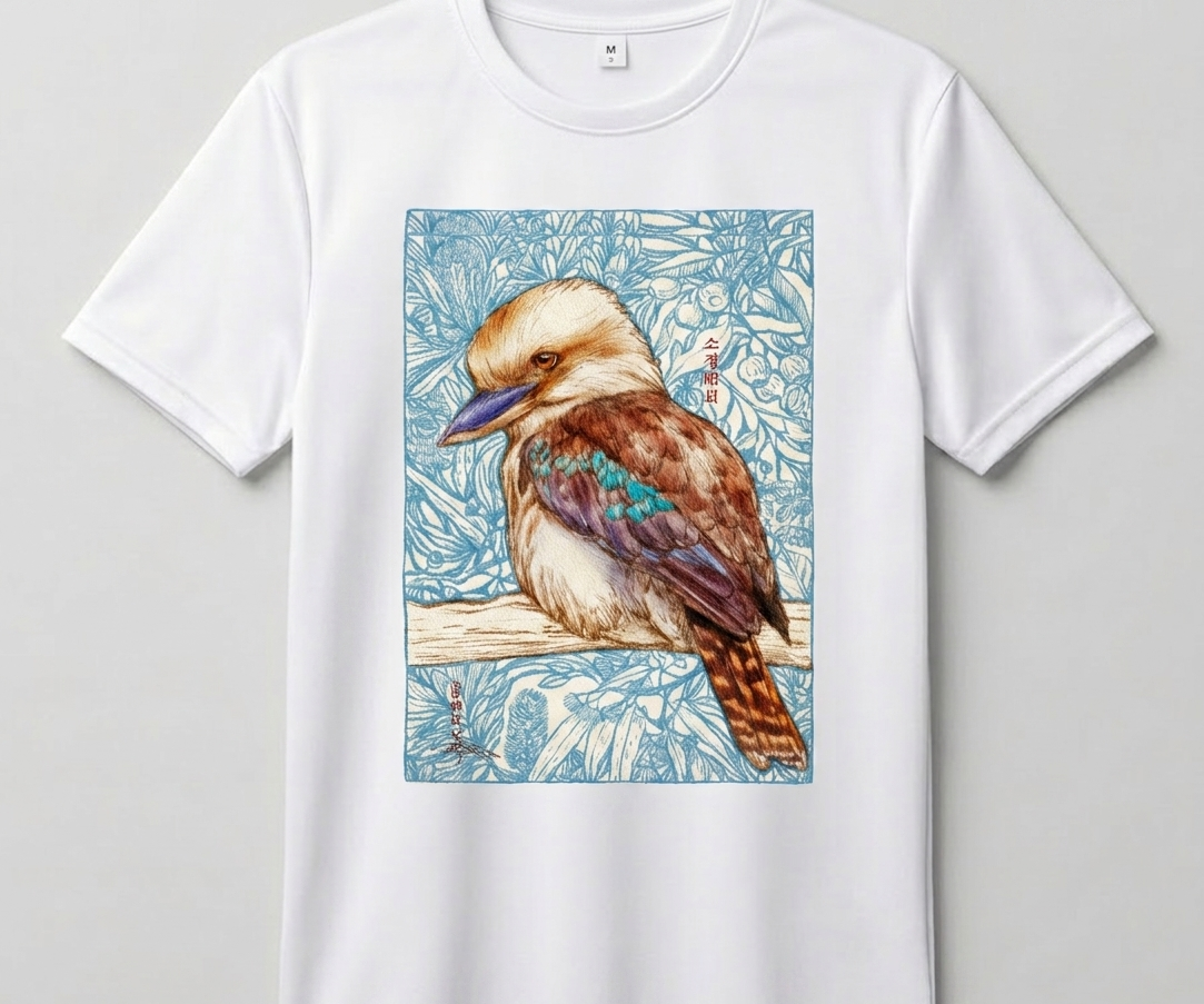 Kookaburra Artwork T-Shirt by Sochung Eddie Kang