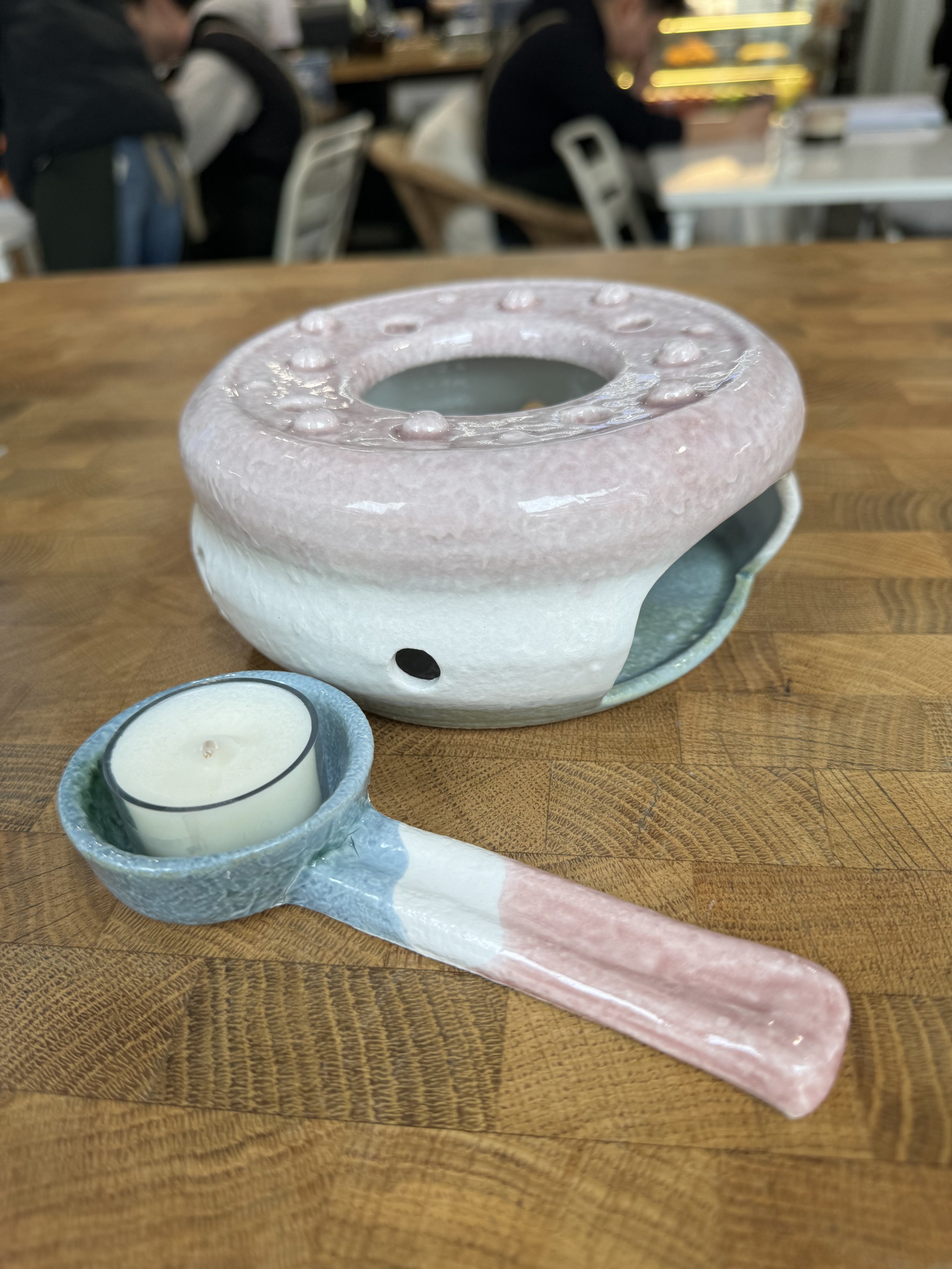Handcrafted Pink & Blue Warmer