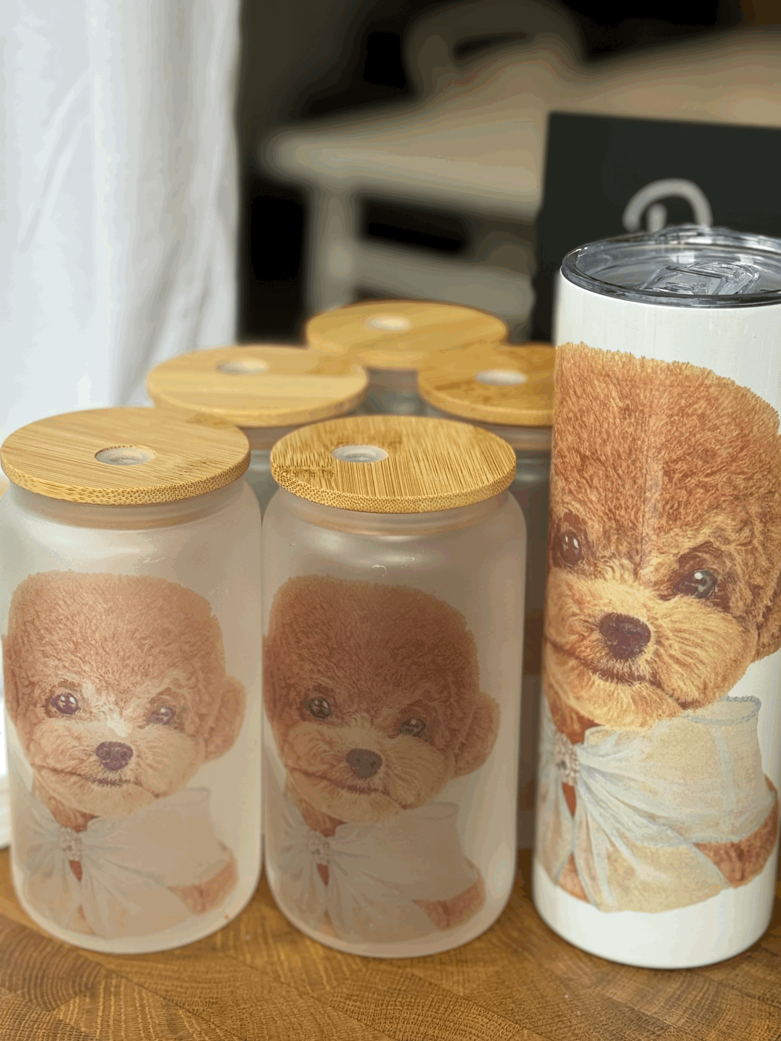 Puppy, 'Hongsi' Glass Tumbler by H.R ART