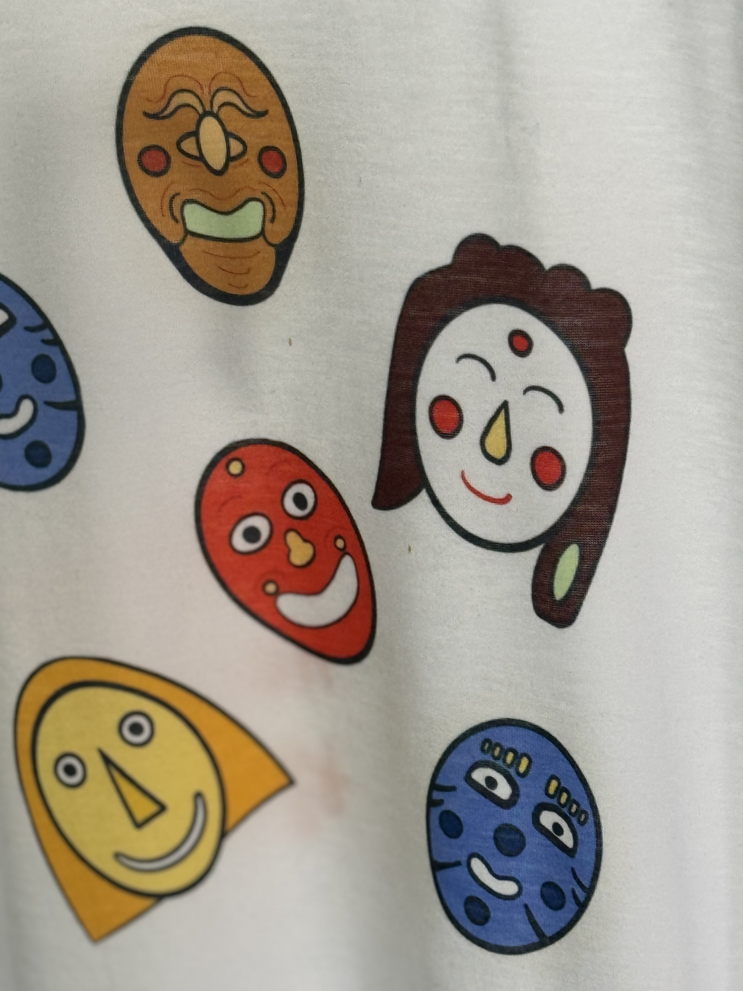 Korean Traditional Mask T-Shirt by Jian