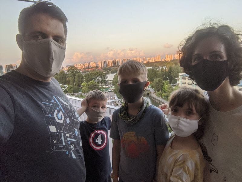 Masks are mandatory in Singapore.