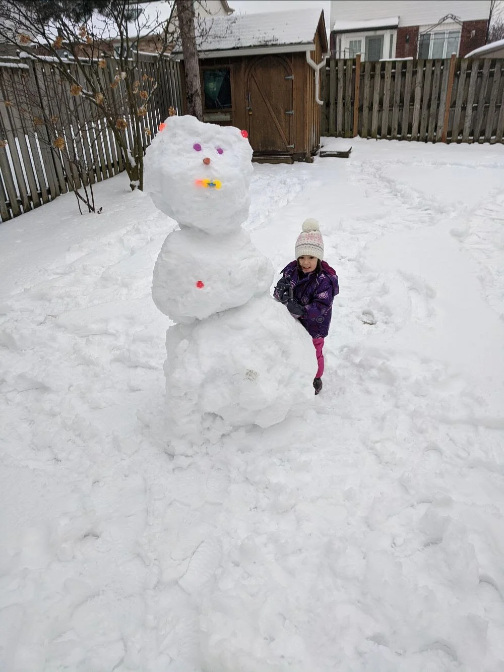 The snowman Daddy and Amelia made together!