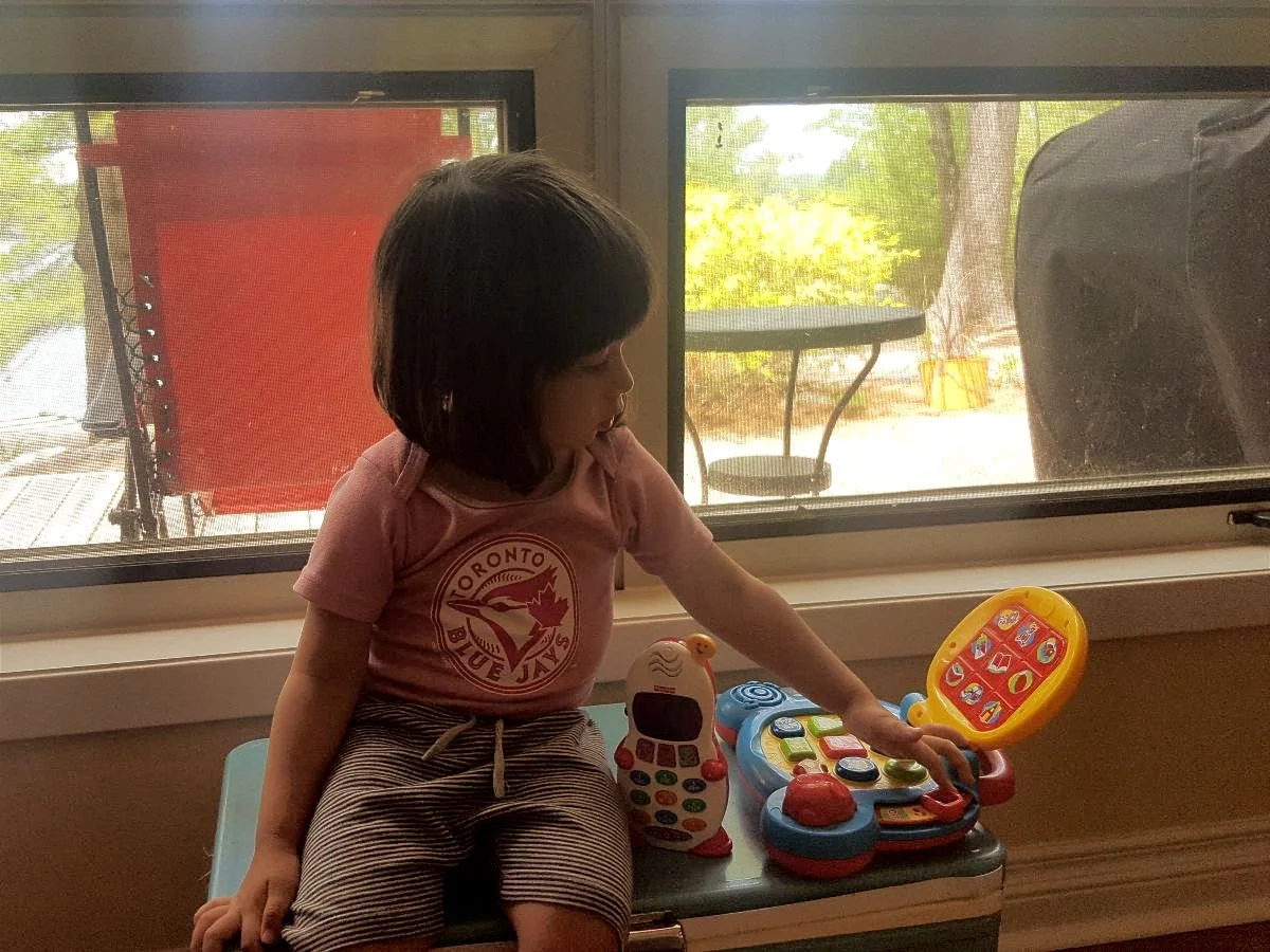 Amelia ‘at work’.