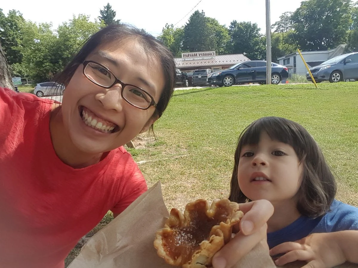 Stopping in a small town to get butter tarts.