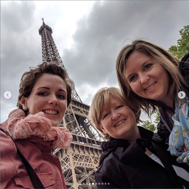 Meredith escaped to Paris to see her family