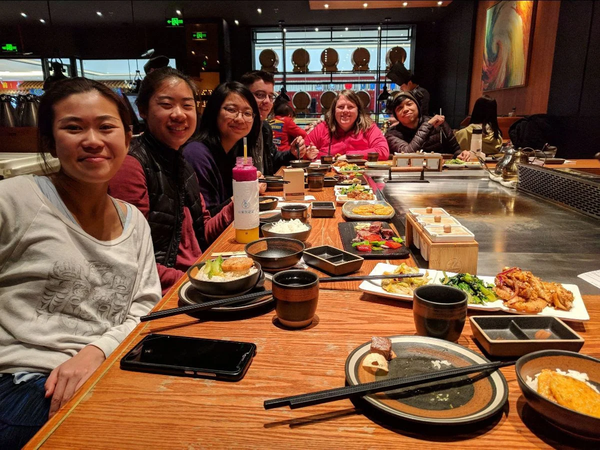 Out for supper with one of our teams.