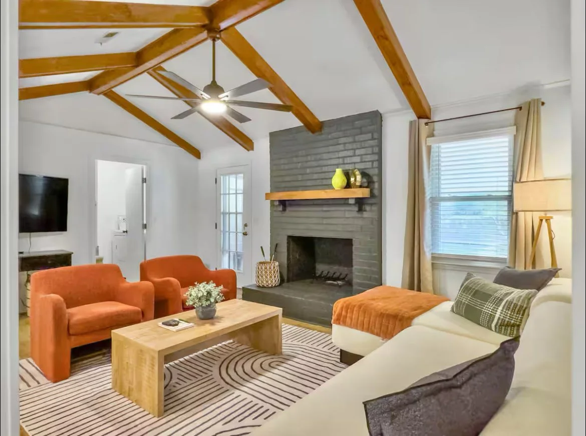 Living room in one of our Charleston rentals