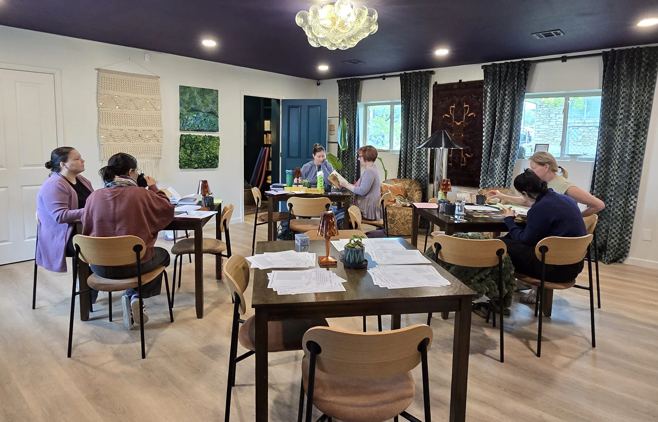 Connection-centered coworking space at Maeve House in South Austin.