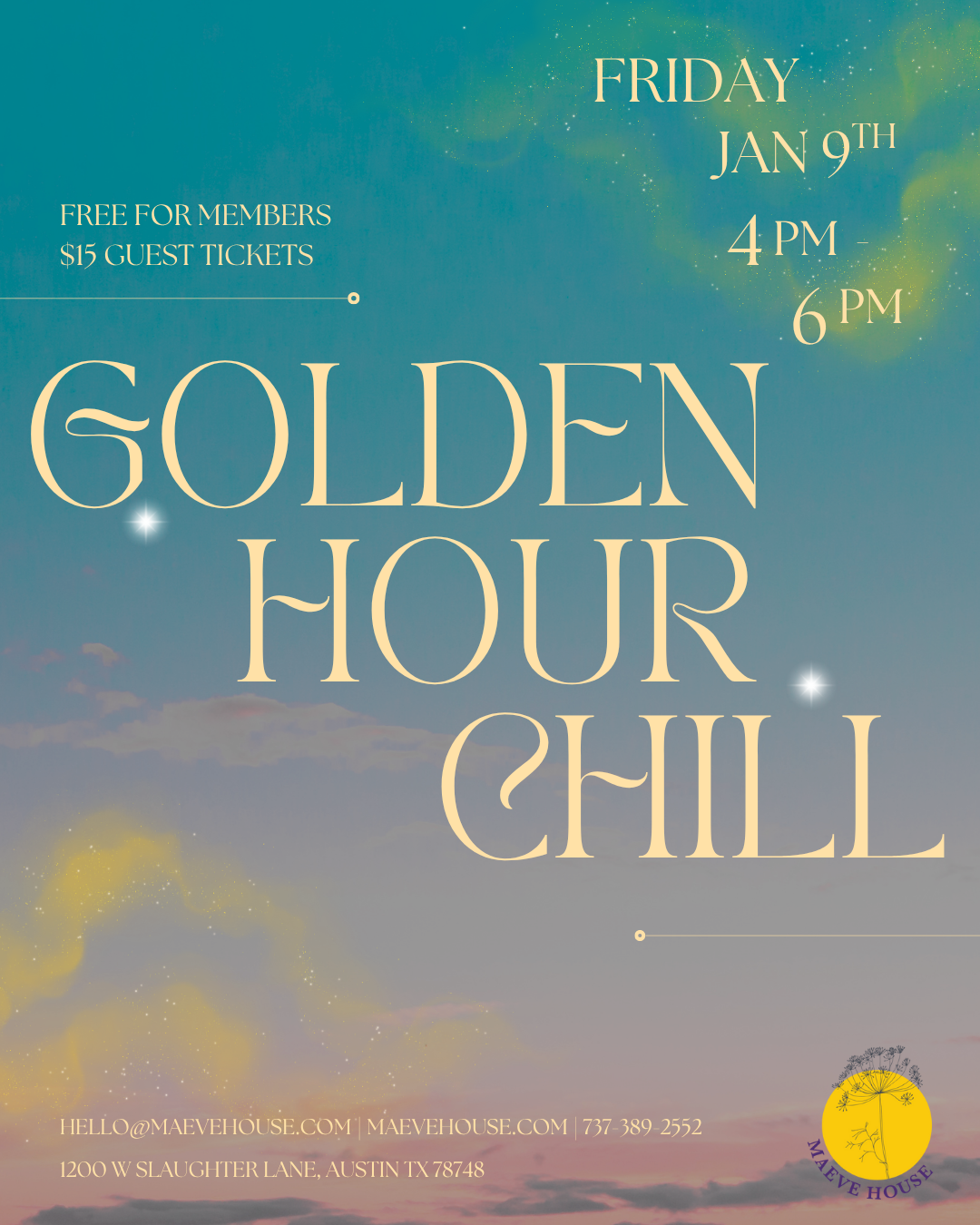 Friday, January 9th | 4 pm - 6 pm