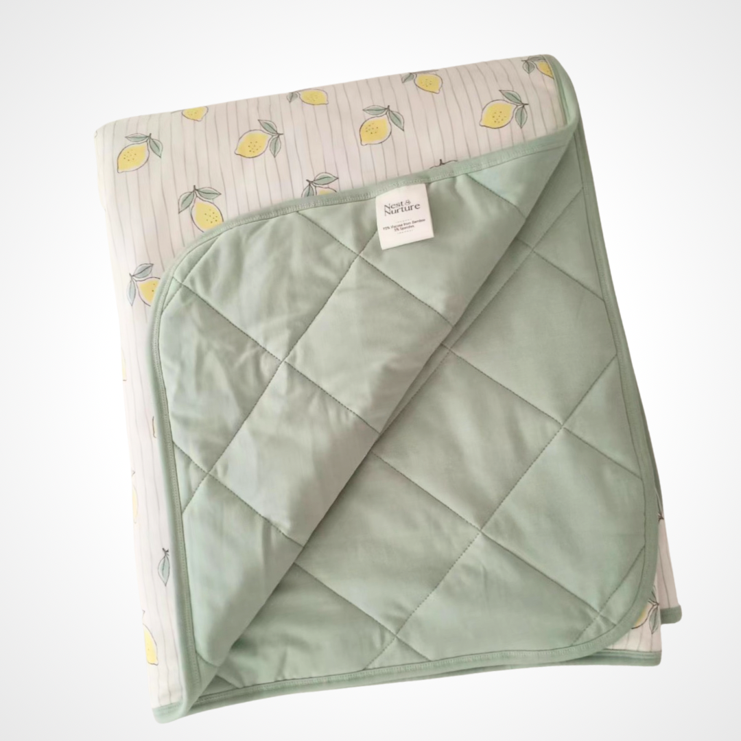 Lemon Drop Quilted Bamboo Blanket