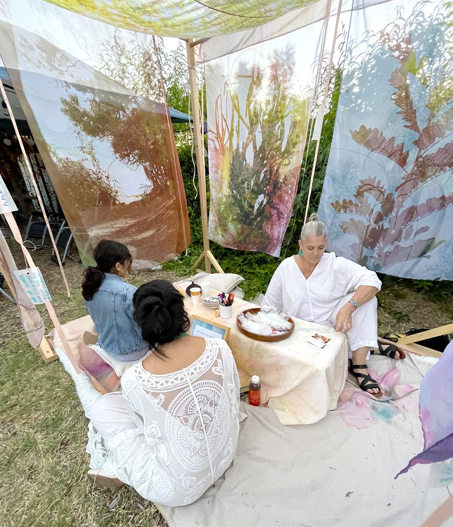 Memory Teahouse - people gathering and writing notes June 2026