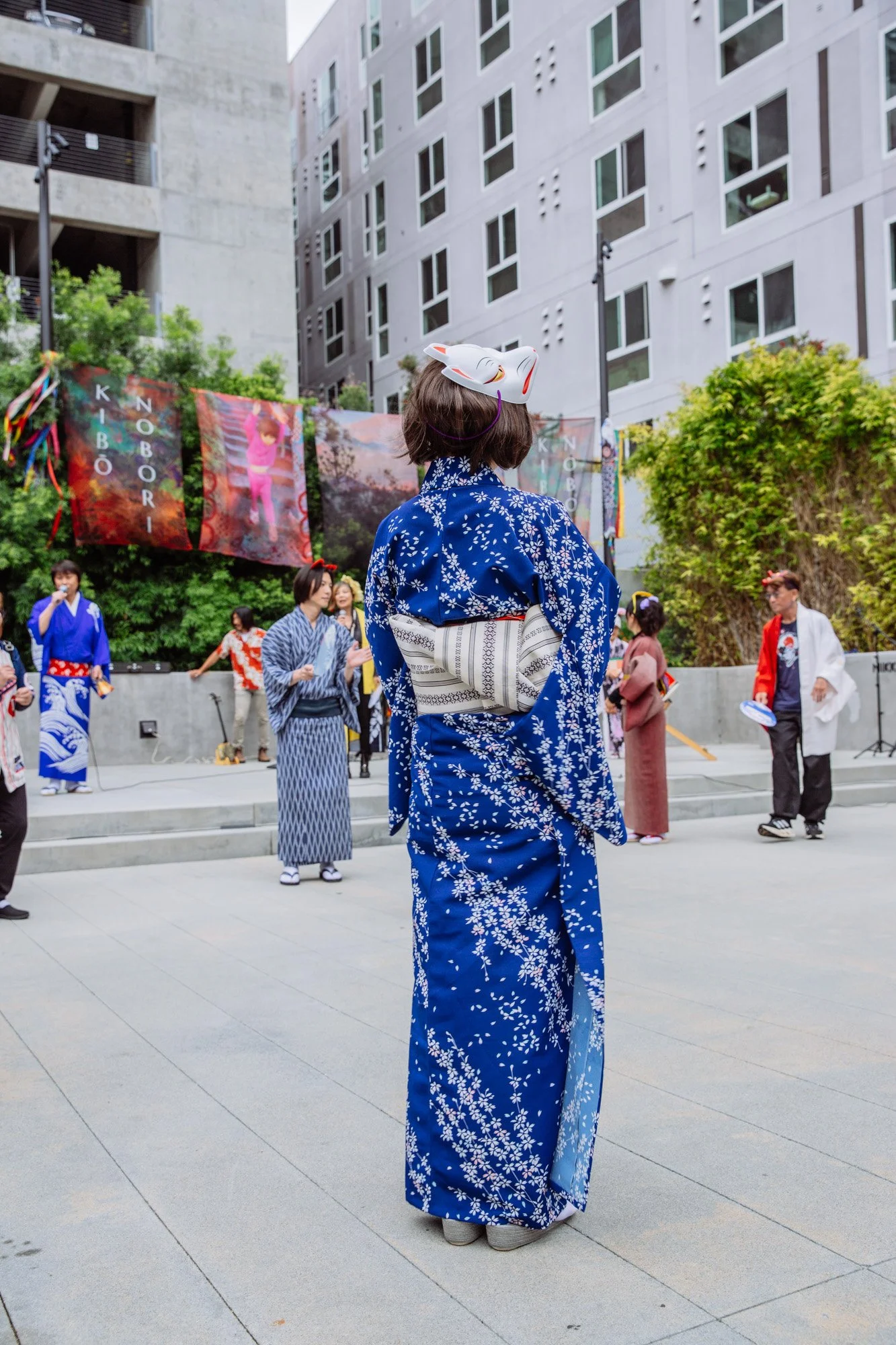 Dancer performances by Kawachi Onodo Bon Dance Groove.  Kibō Nobori 2025