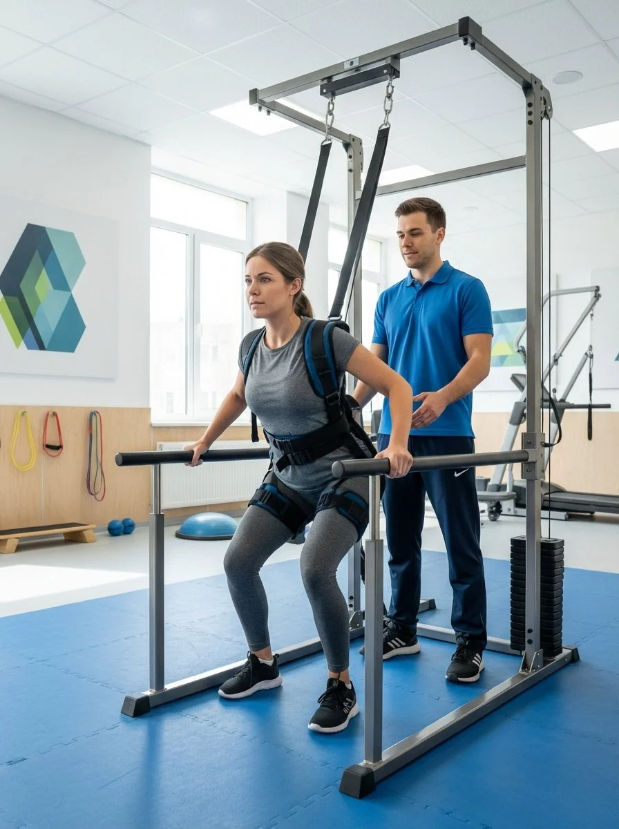 Patient working with a provider at a neuro physical therapy clinic in Charlotte