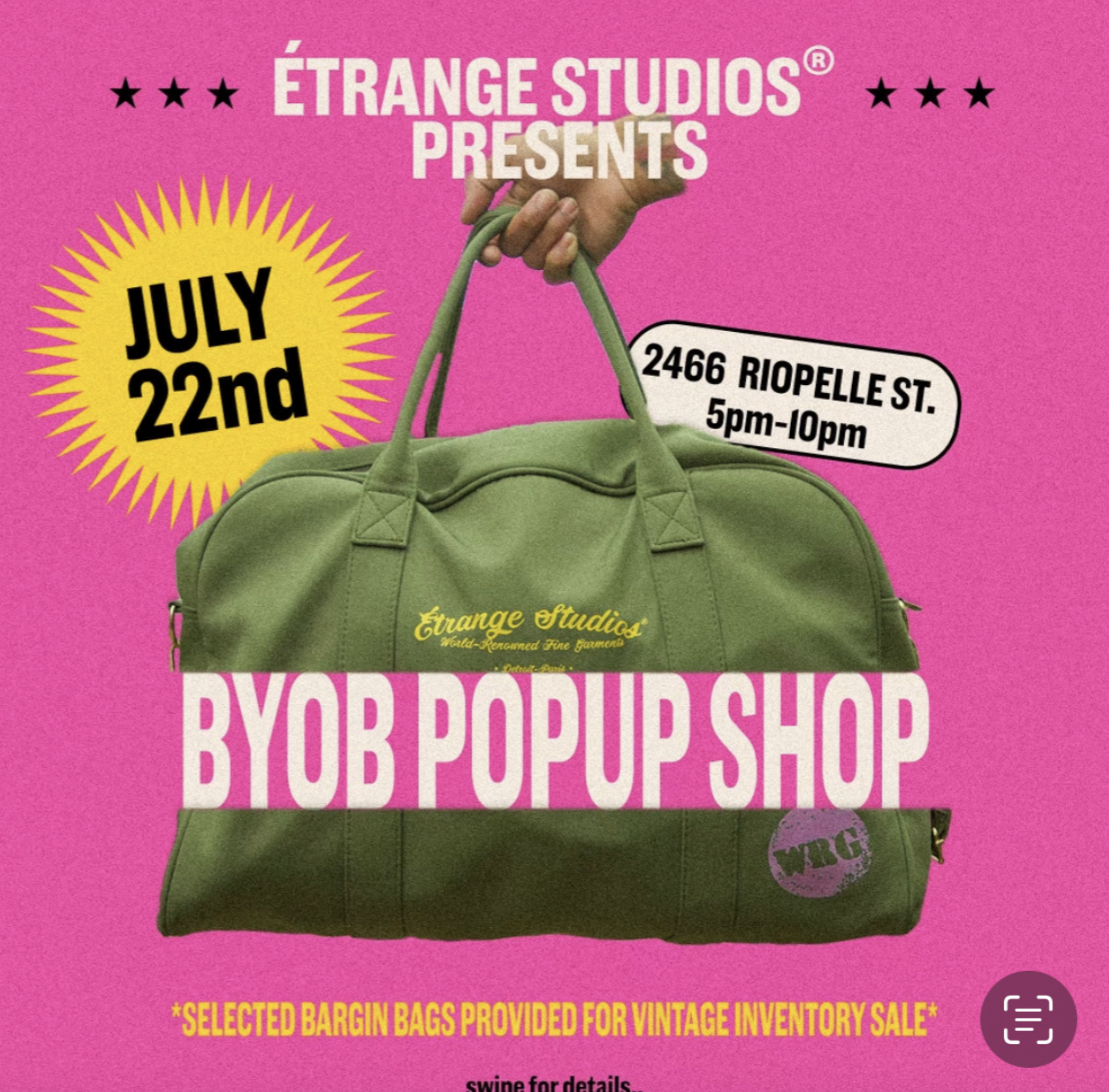 BYO(Bag) Pop-up Shop