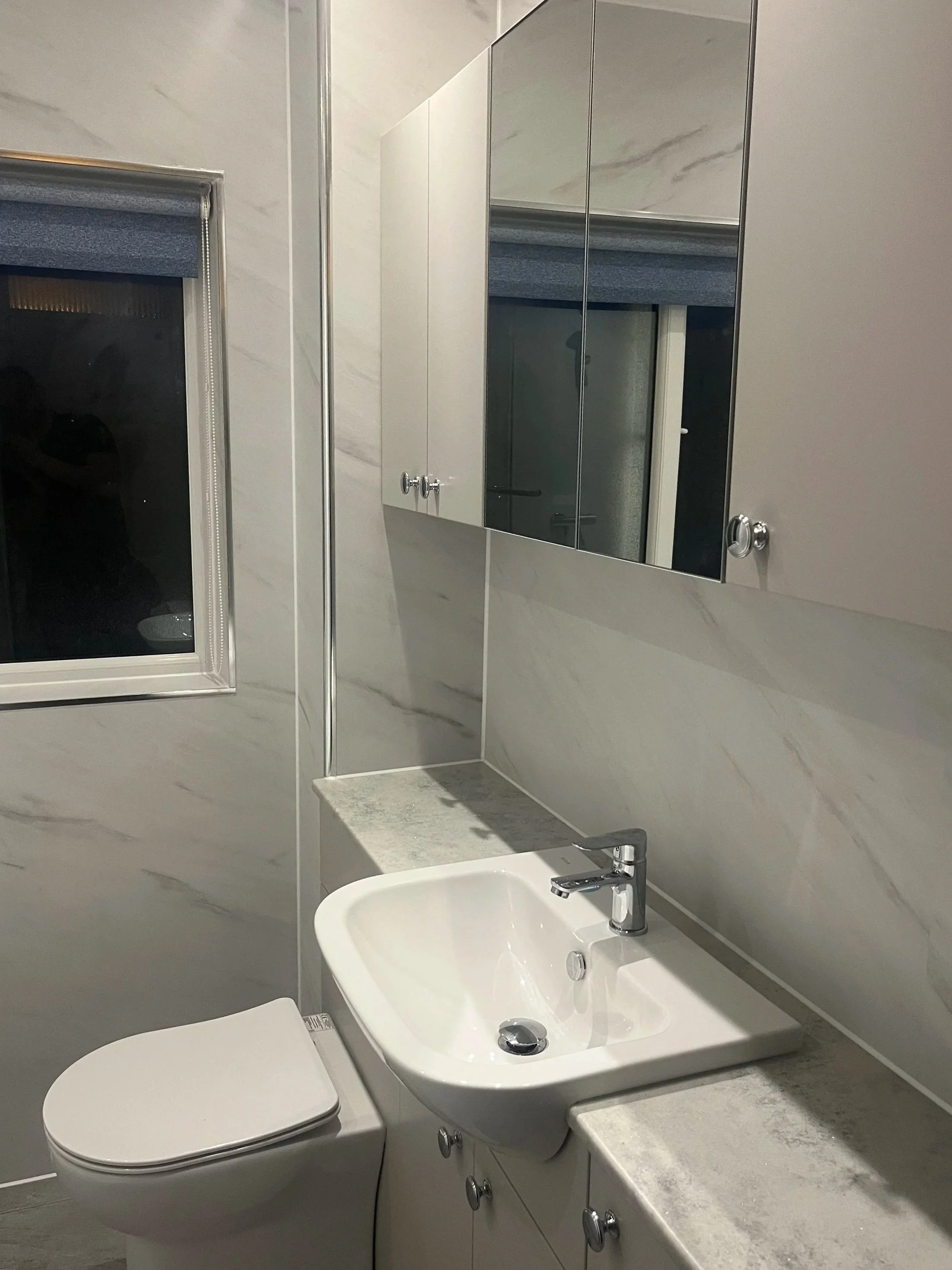 Paneled bathroom