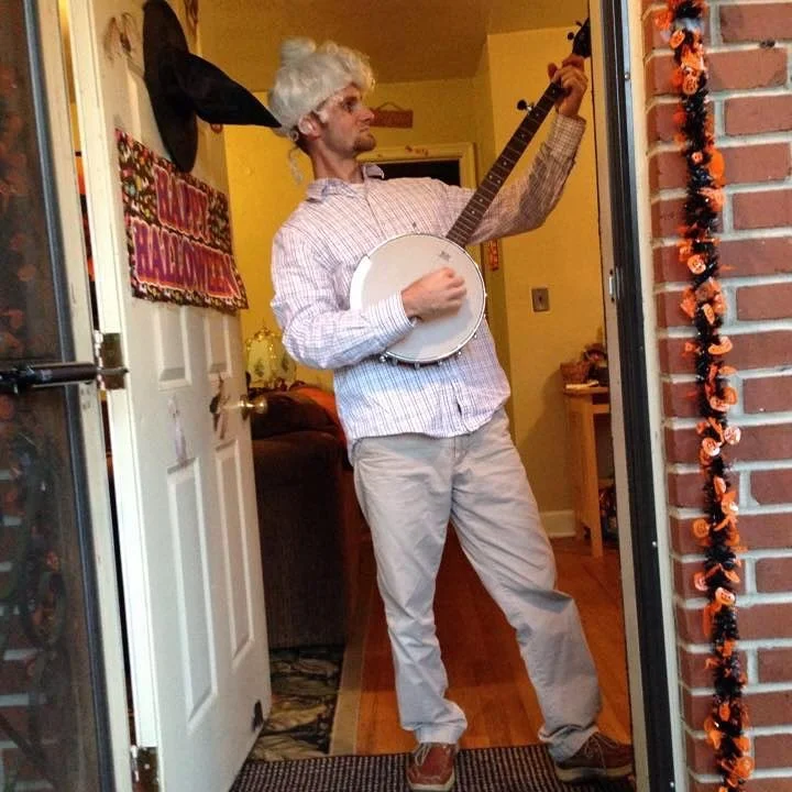 Flashback to Halloween several years ago. I dressed up as my banjo playing Grandfather. He&rsquo;s got a snow cap mountain of hair on his head and can pick up a storm on the banjo. I gotta step my game up this year though... any ideas??

#spotifyarti